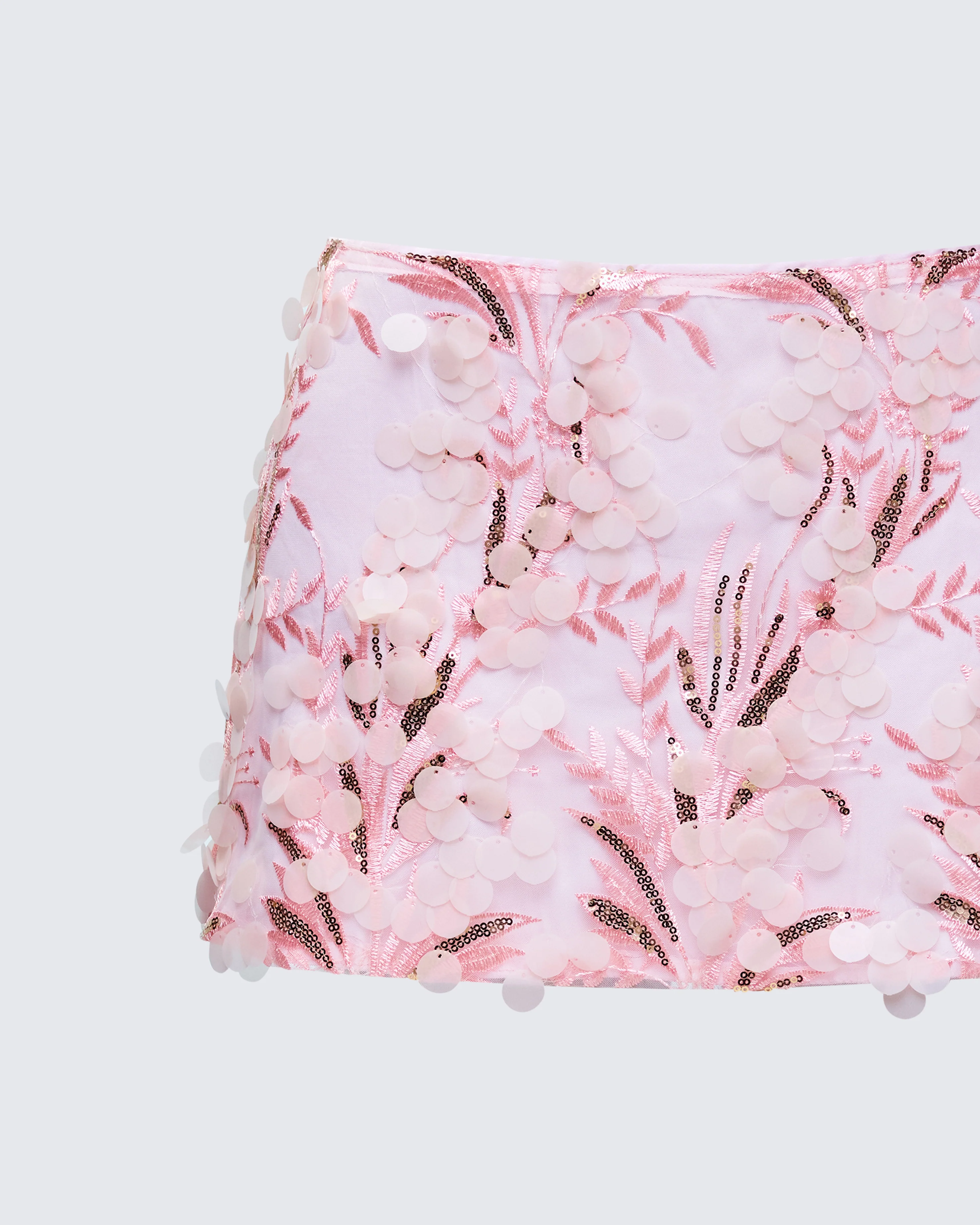 Rosalind Pink Embellished Mini Skirt - Image 6