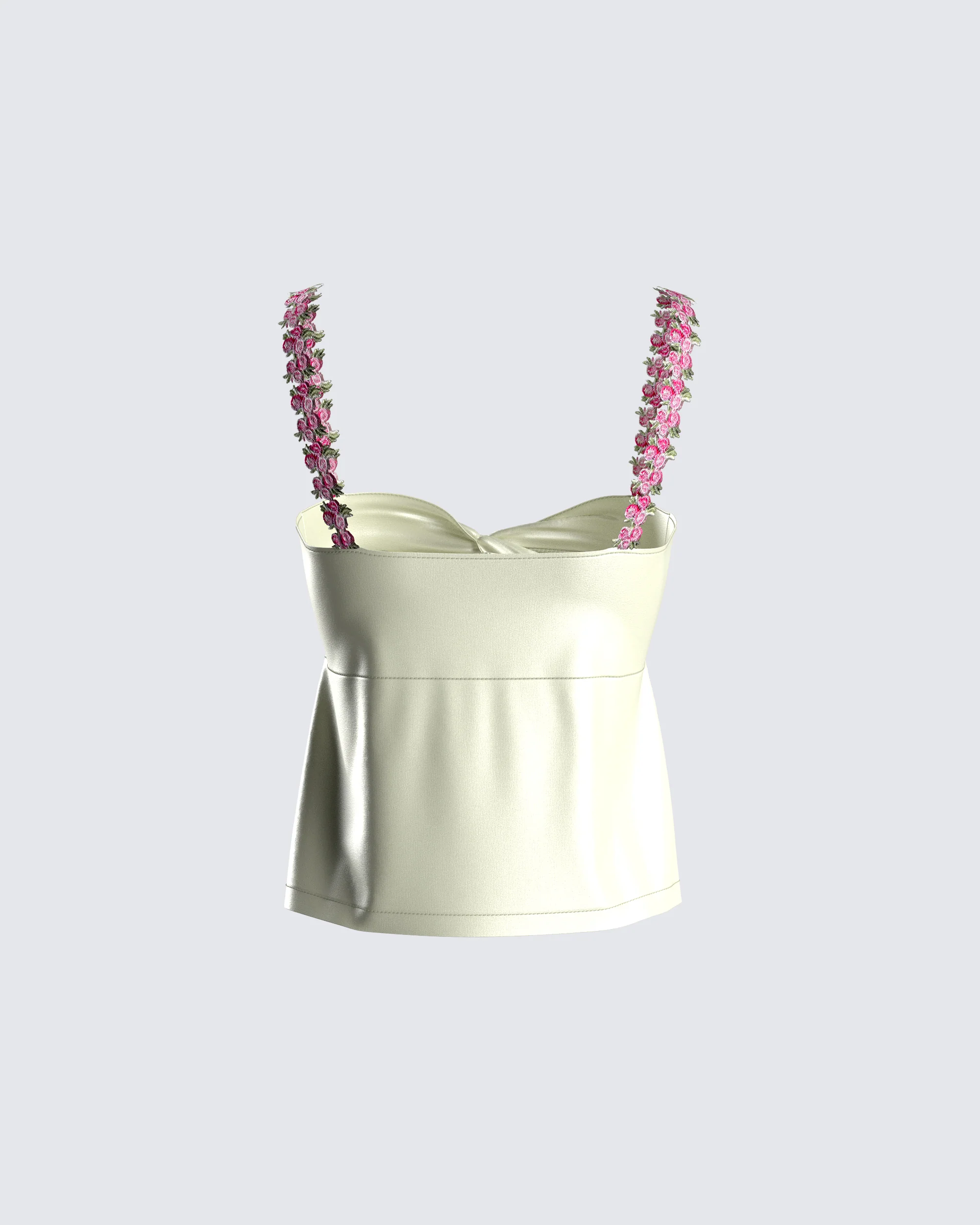 Rosella Olive Satin Twist Top - Image 3