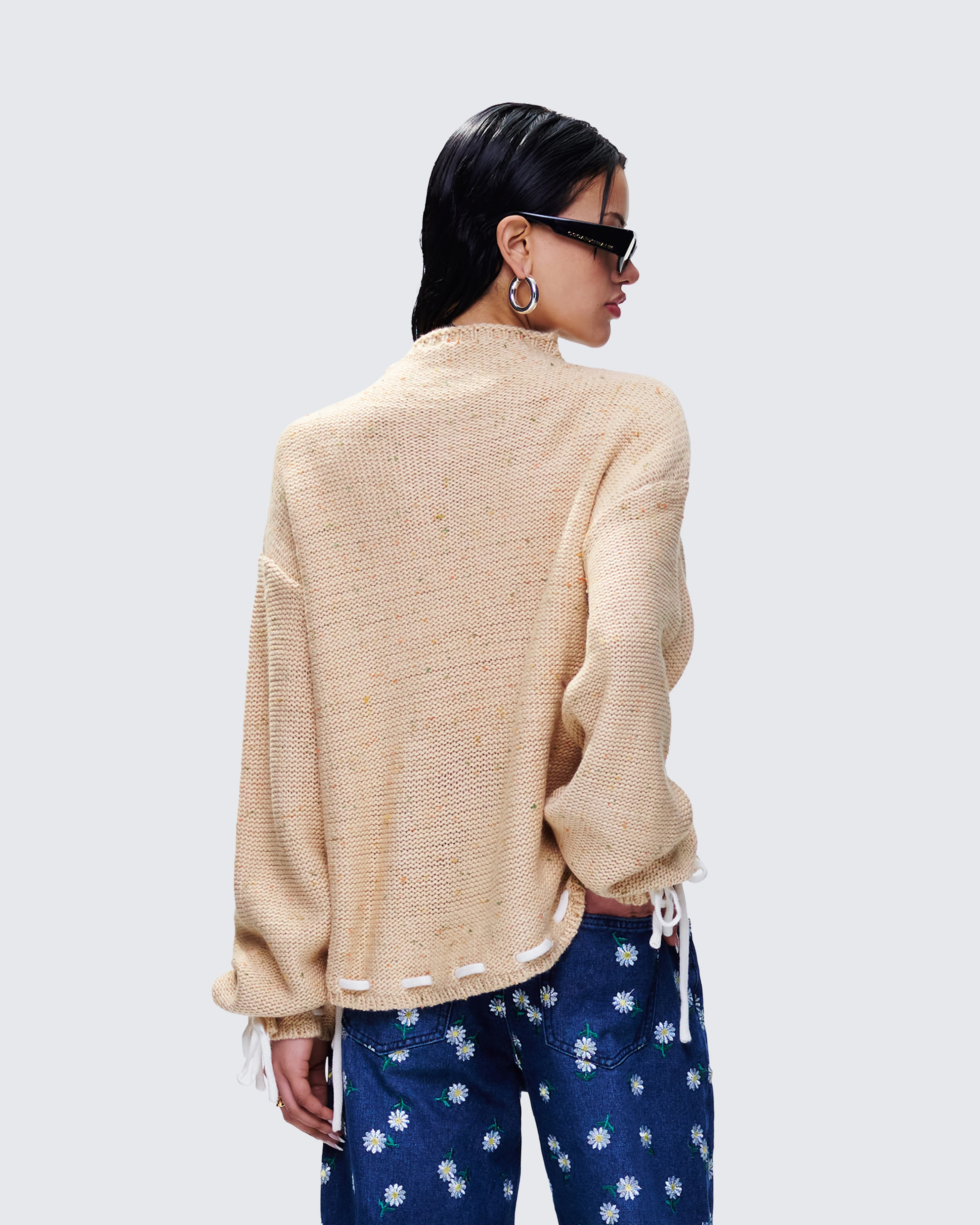 Roxane Muilti Coloured Hem Detailed Knit Jumper - Image 4