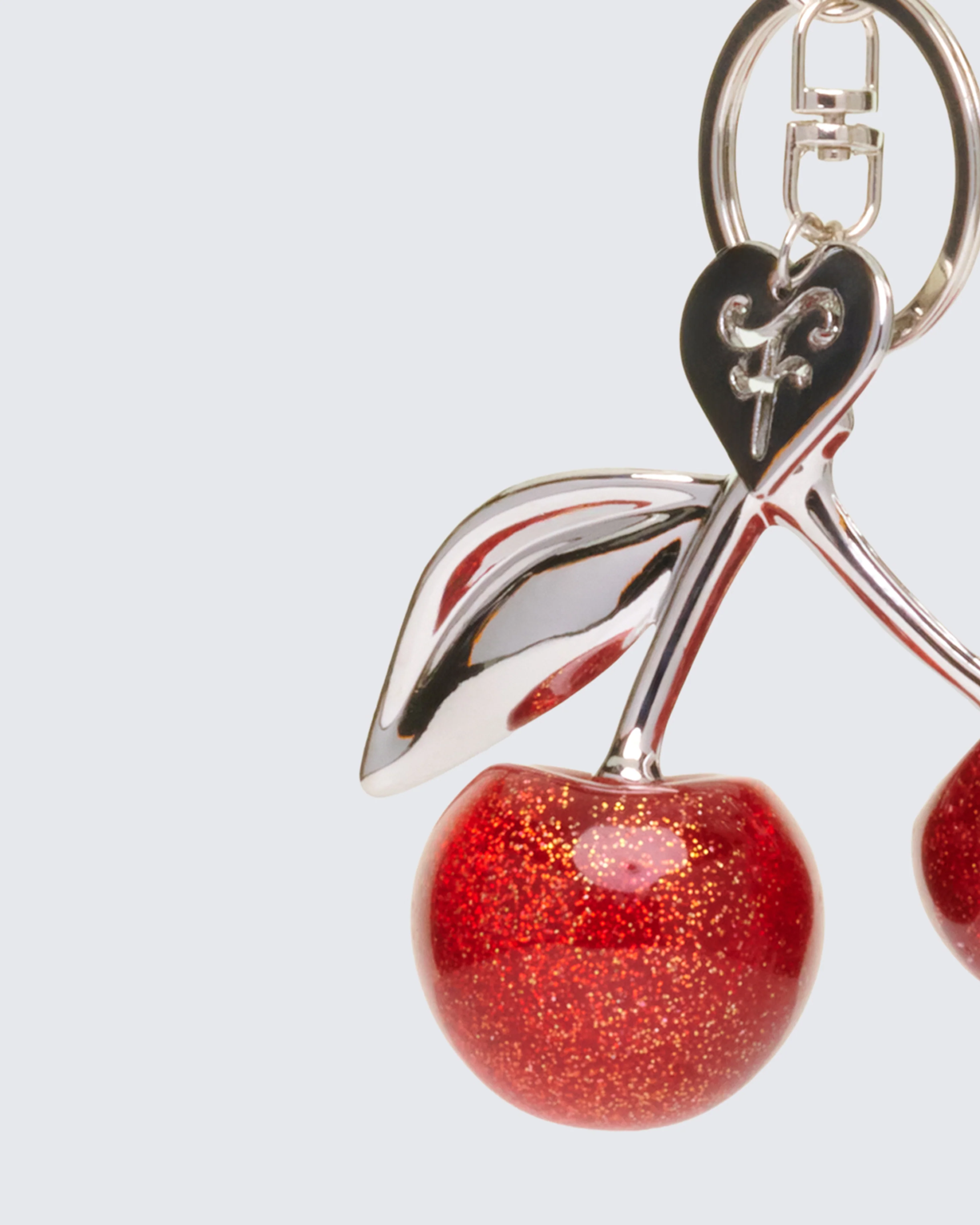 Roxy Red Glitter Cherry Bag Charm - Image 3