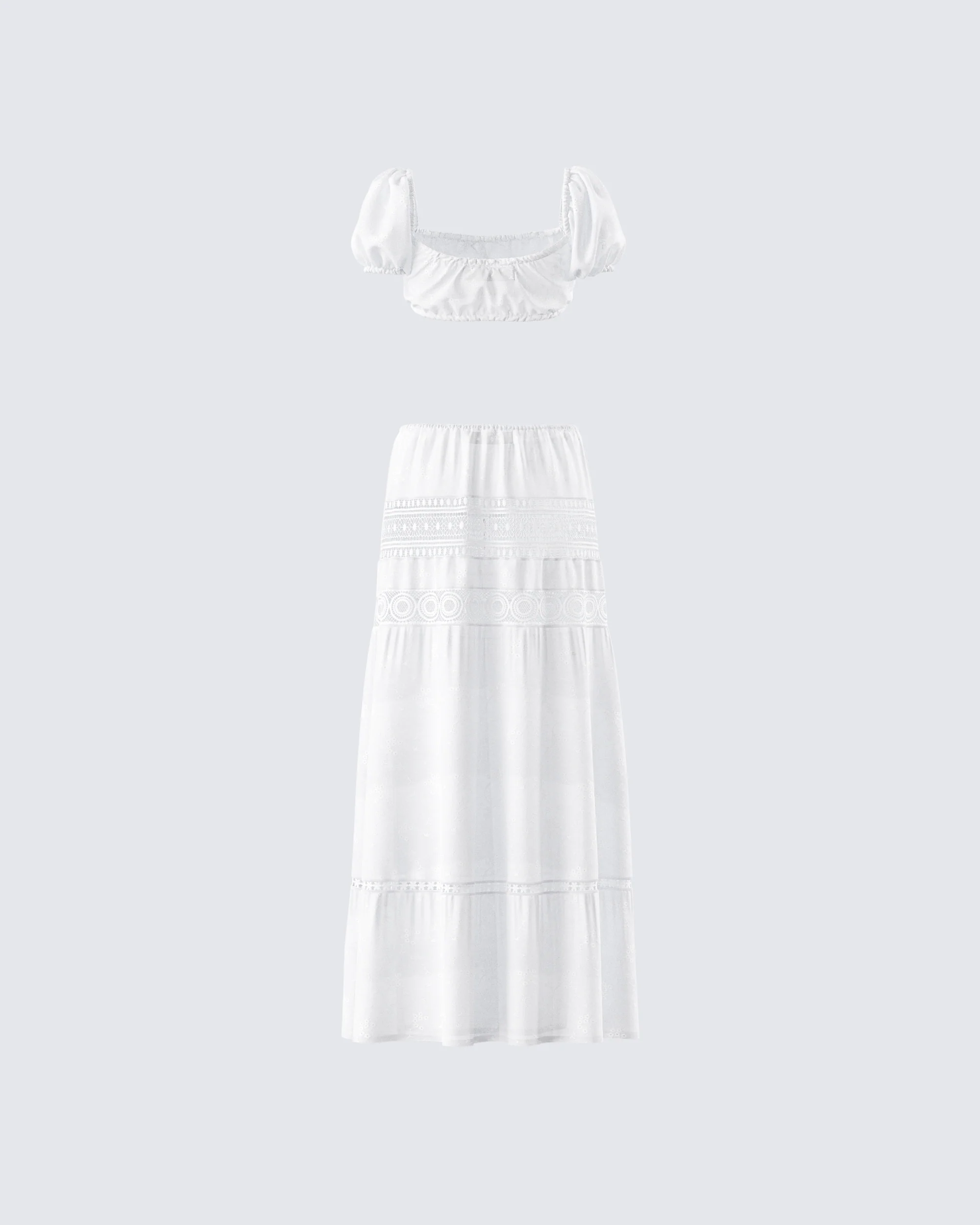 Rue White Floral Set - Image 3