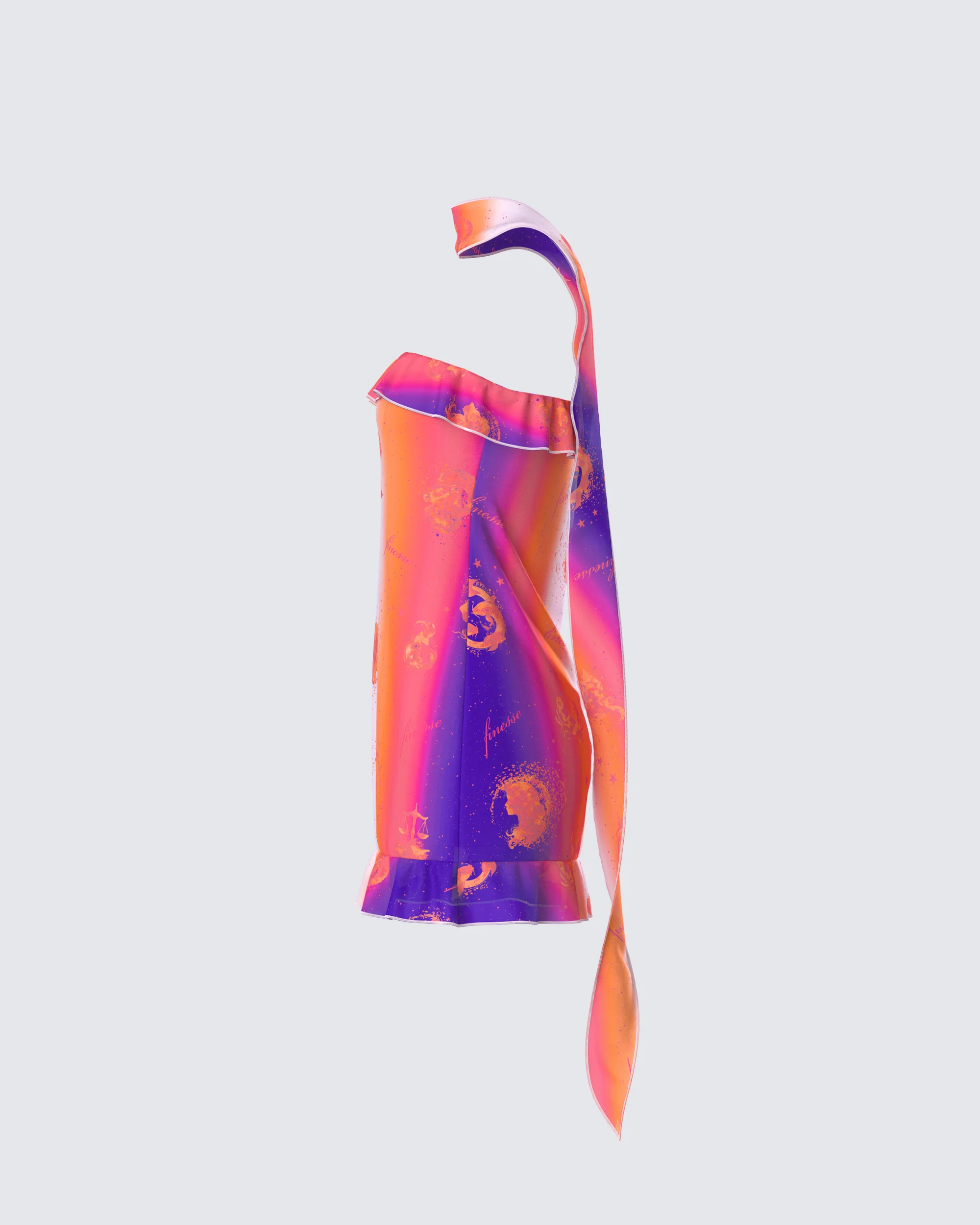 Ryann Multi Celestial Print Mini Dress - Image 2