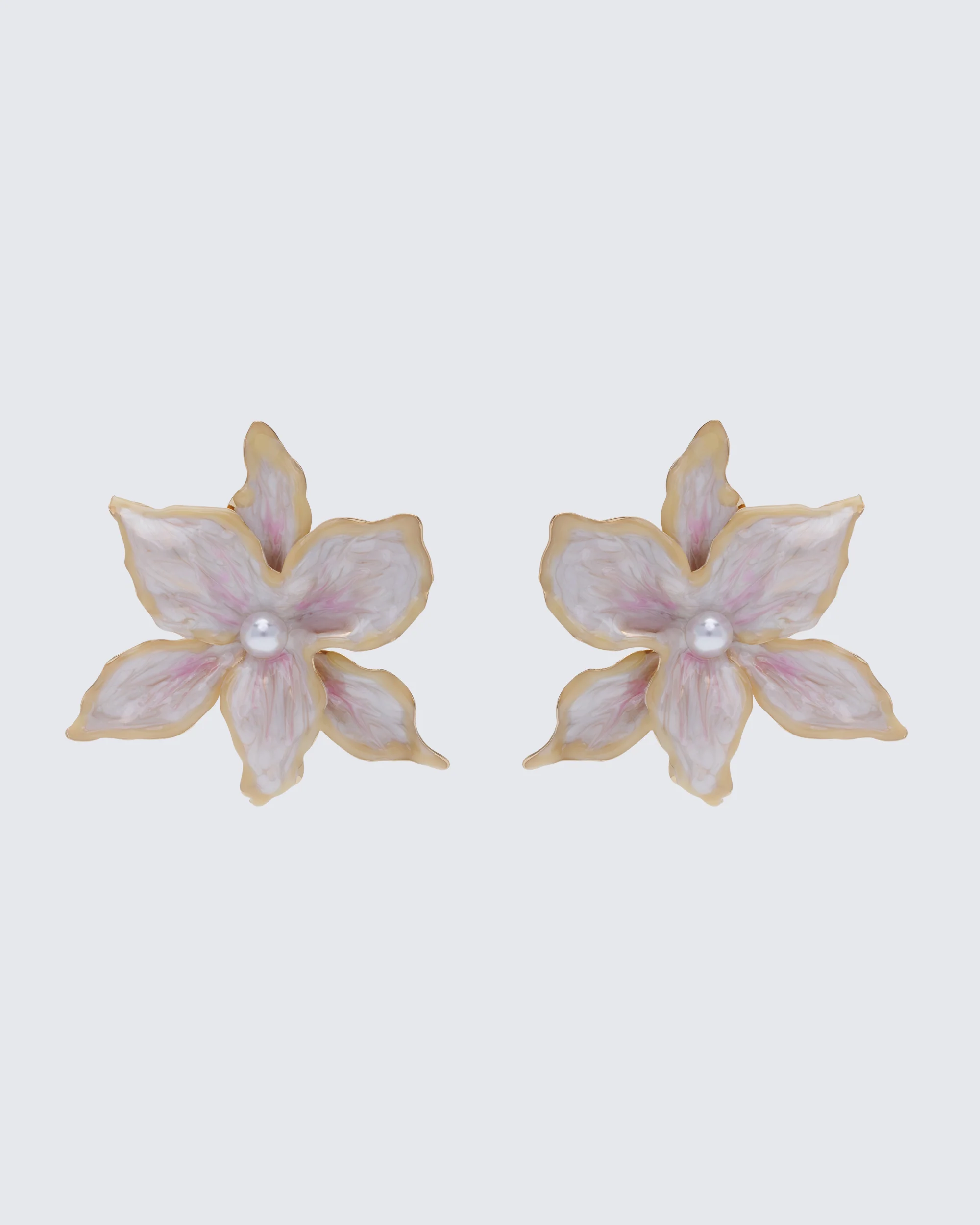 Sabira Ecru Orchid Earrings