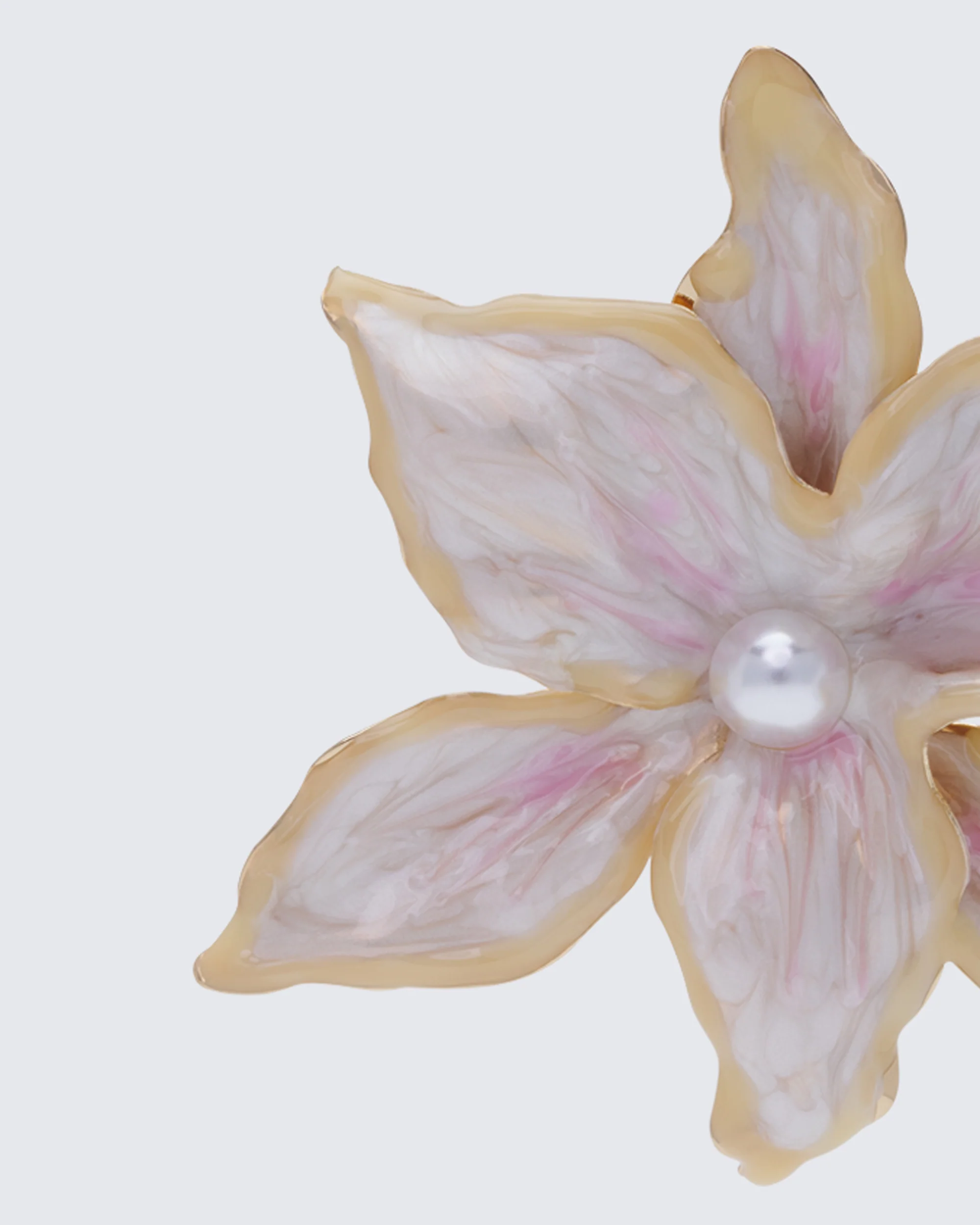 Sabira Ecru Orchid Earrings - Image 3
