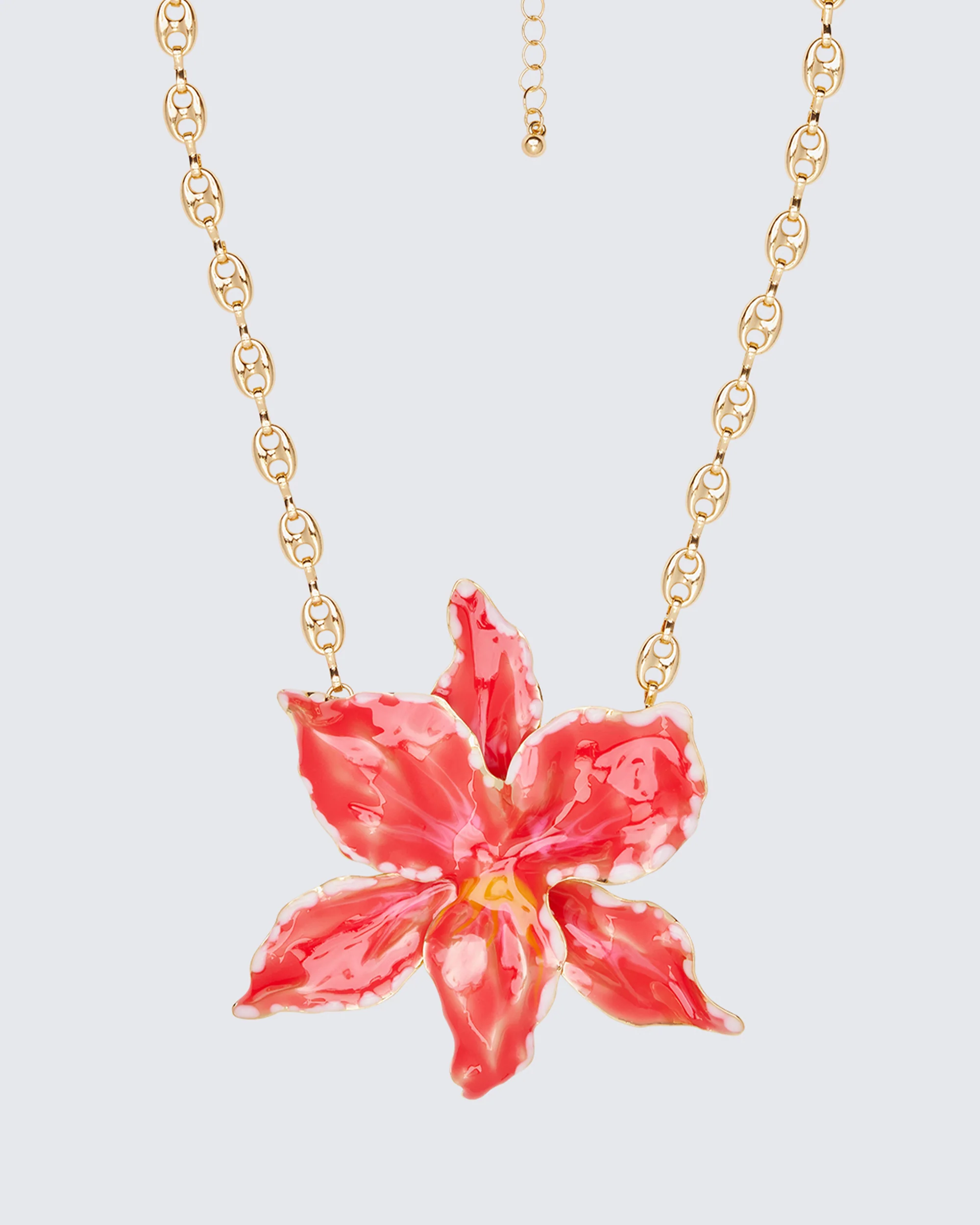 Sabira Red Orchid Necklace - Image 2