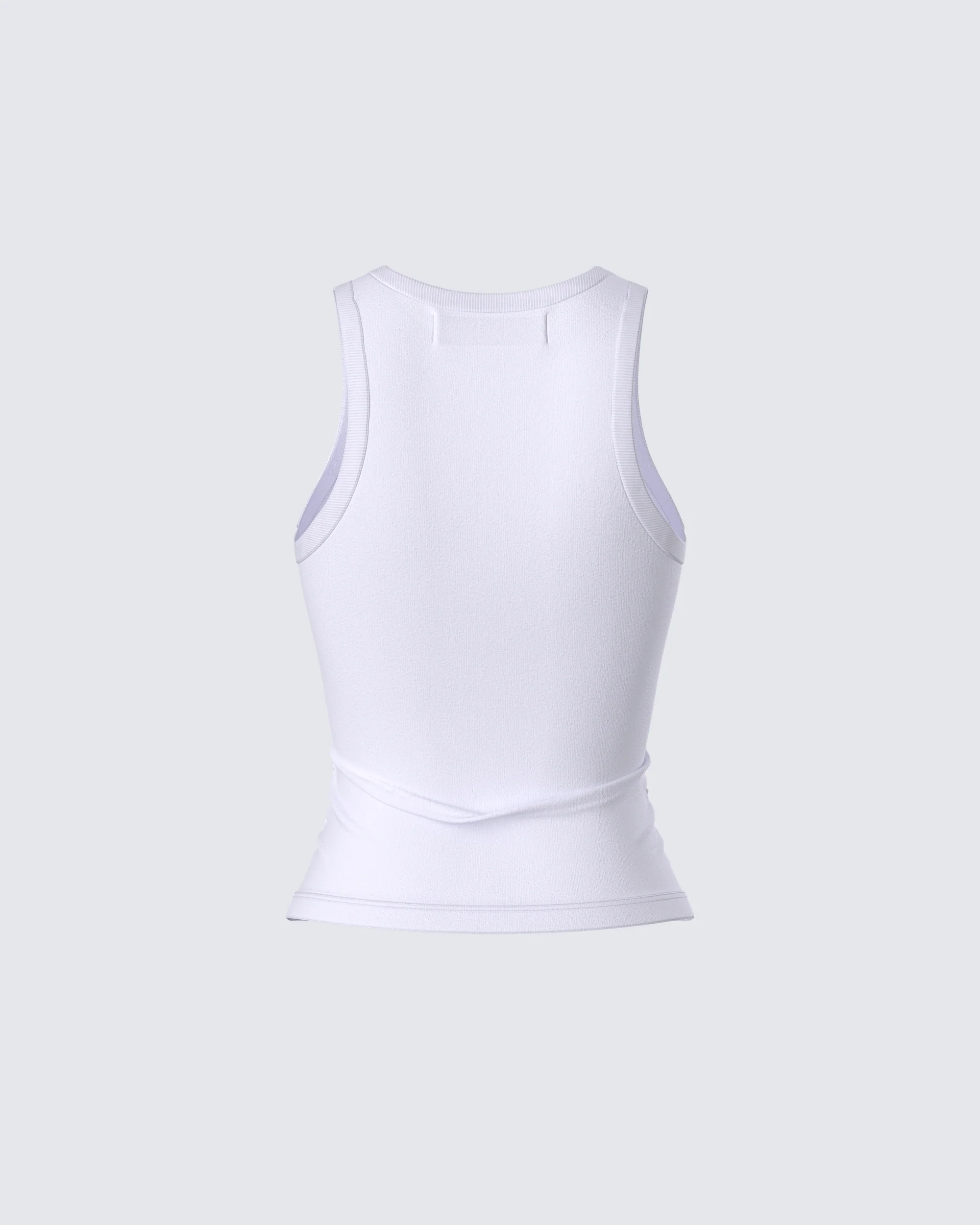 Saffron White Kissed Tank Top - Image 3