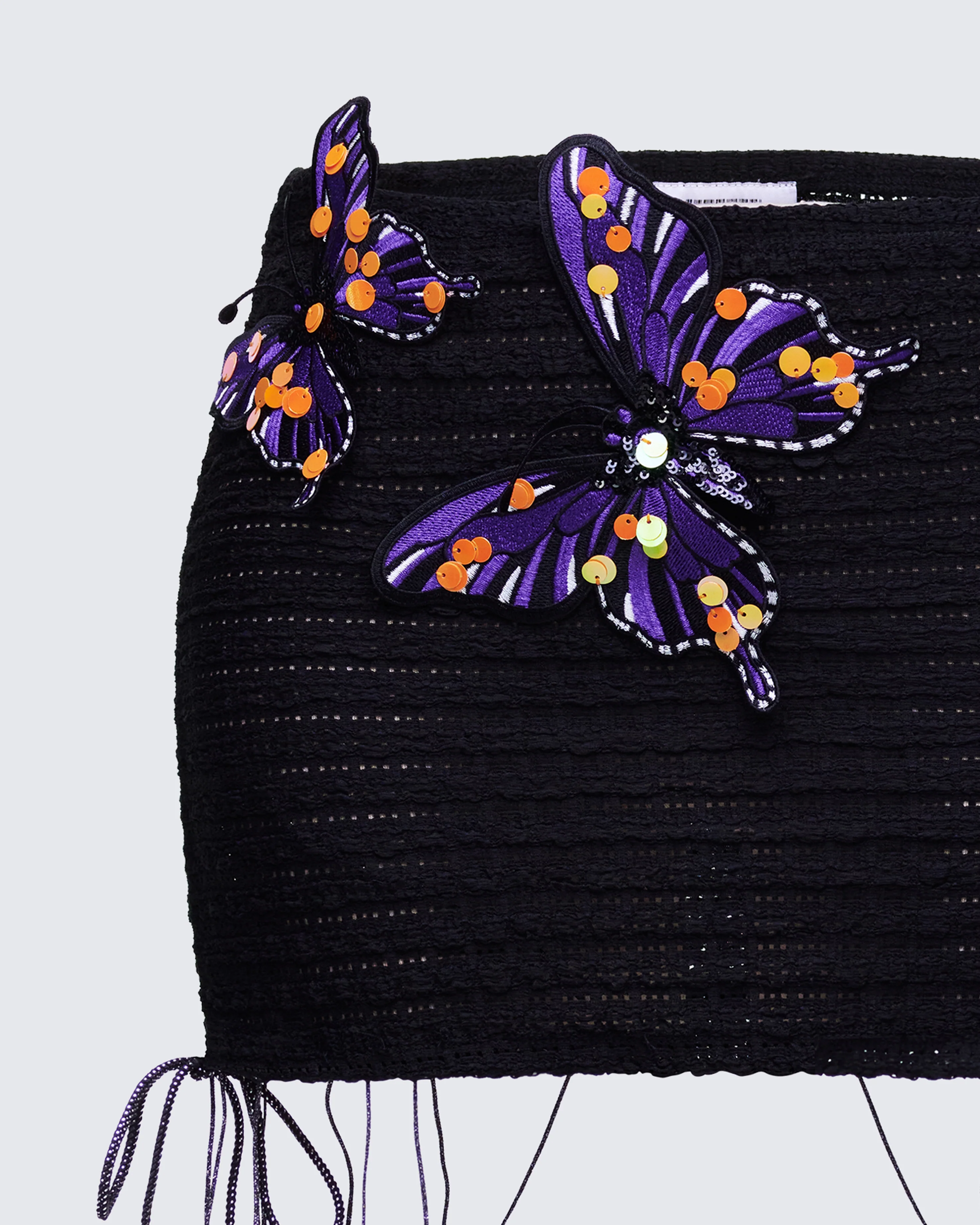 Saffy Multi Butterfly Applique Mini Skirt - Image 6