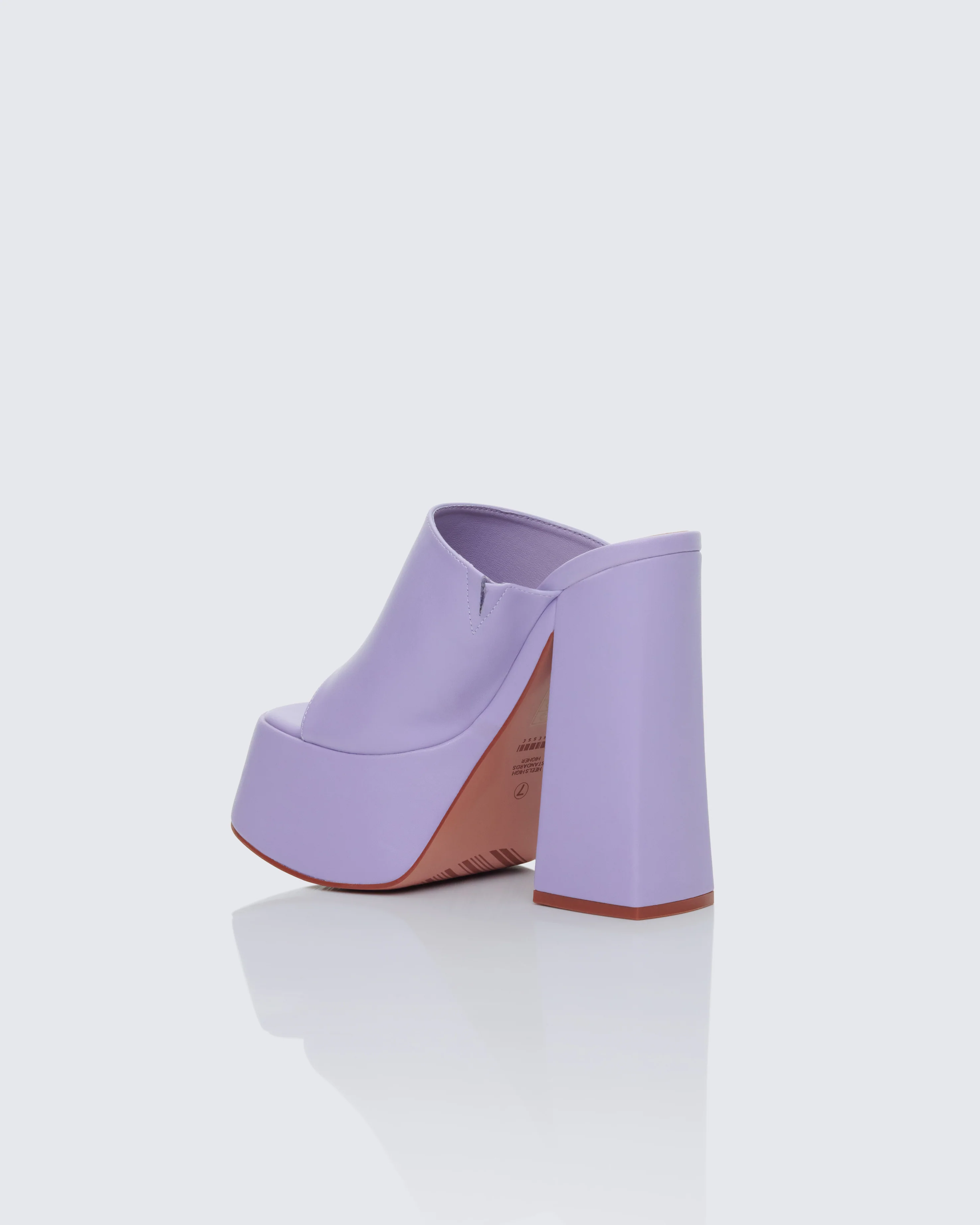 Saige Lilac Open Toe Platform Sandal - Image 3