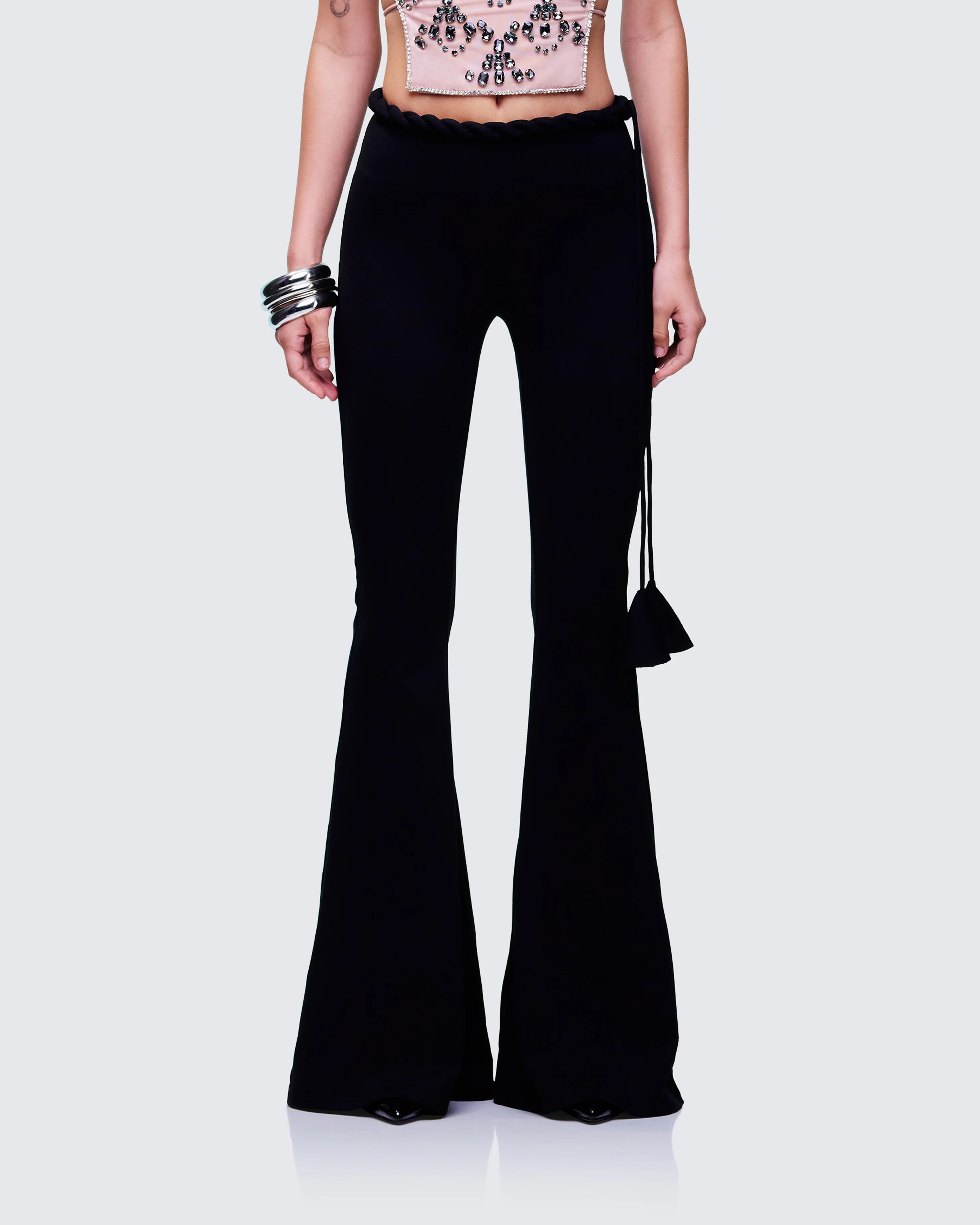 Sailor Black Jersey Twist Waist Pant - Image 2