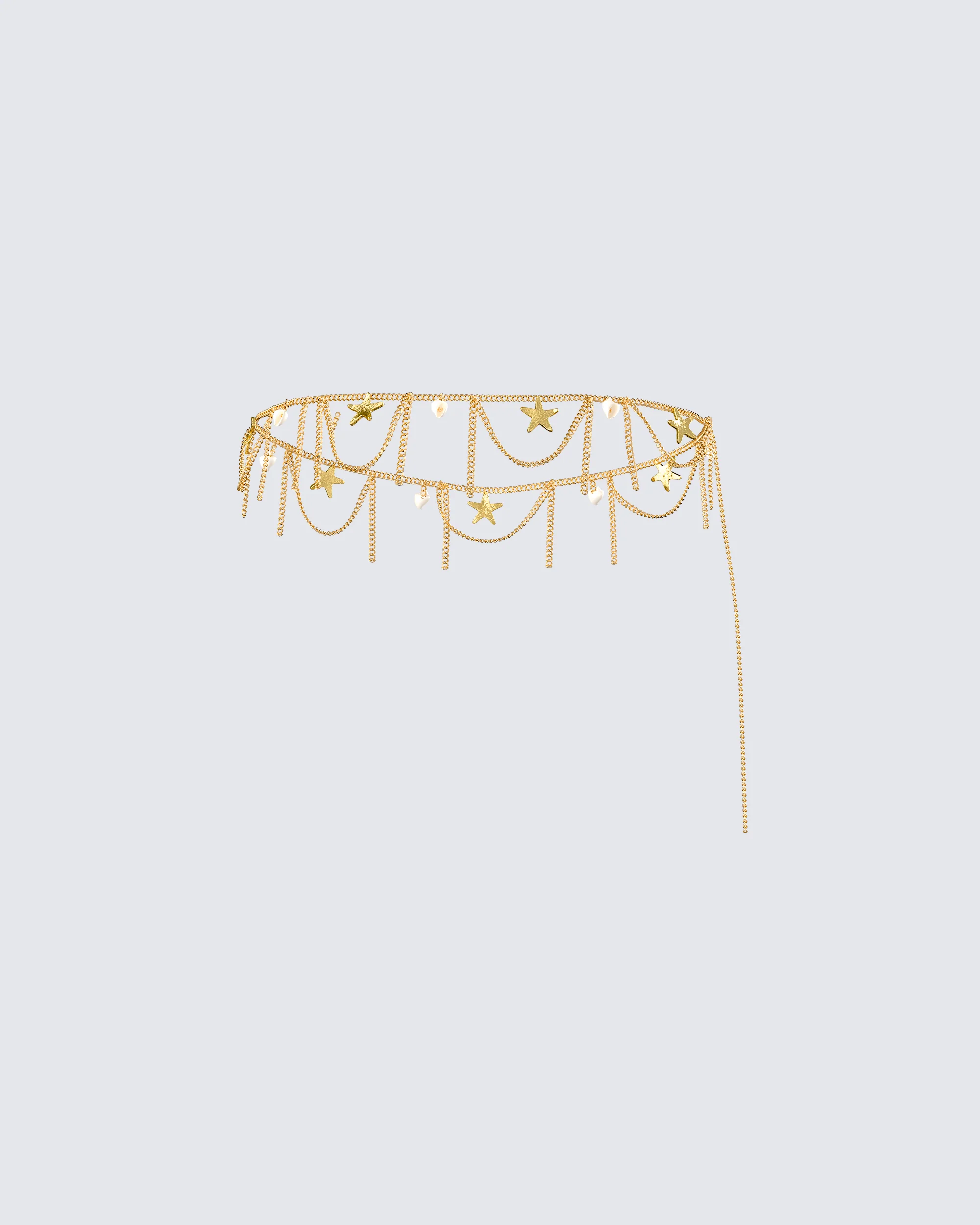 Sakura Gold Chain Shell Belt - Image 3