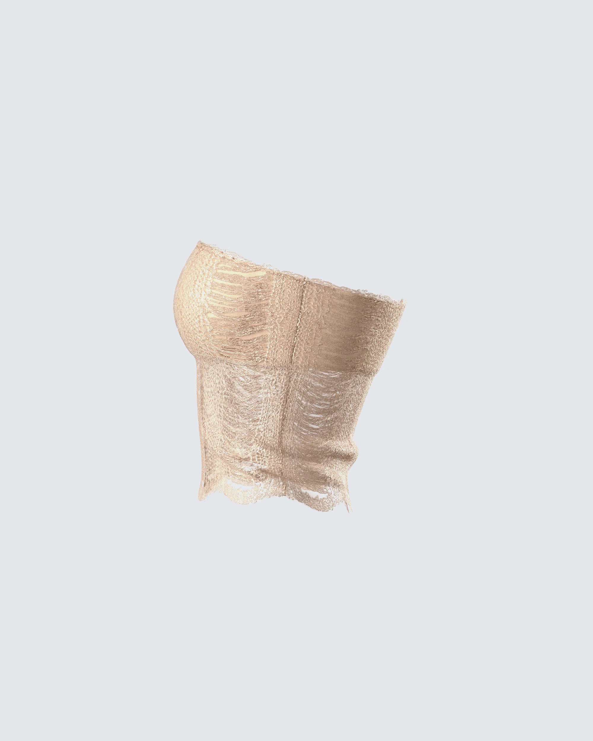 Sakura Gold Knit Tube Top - Image 2