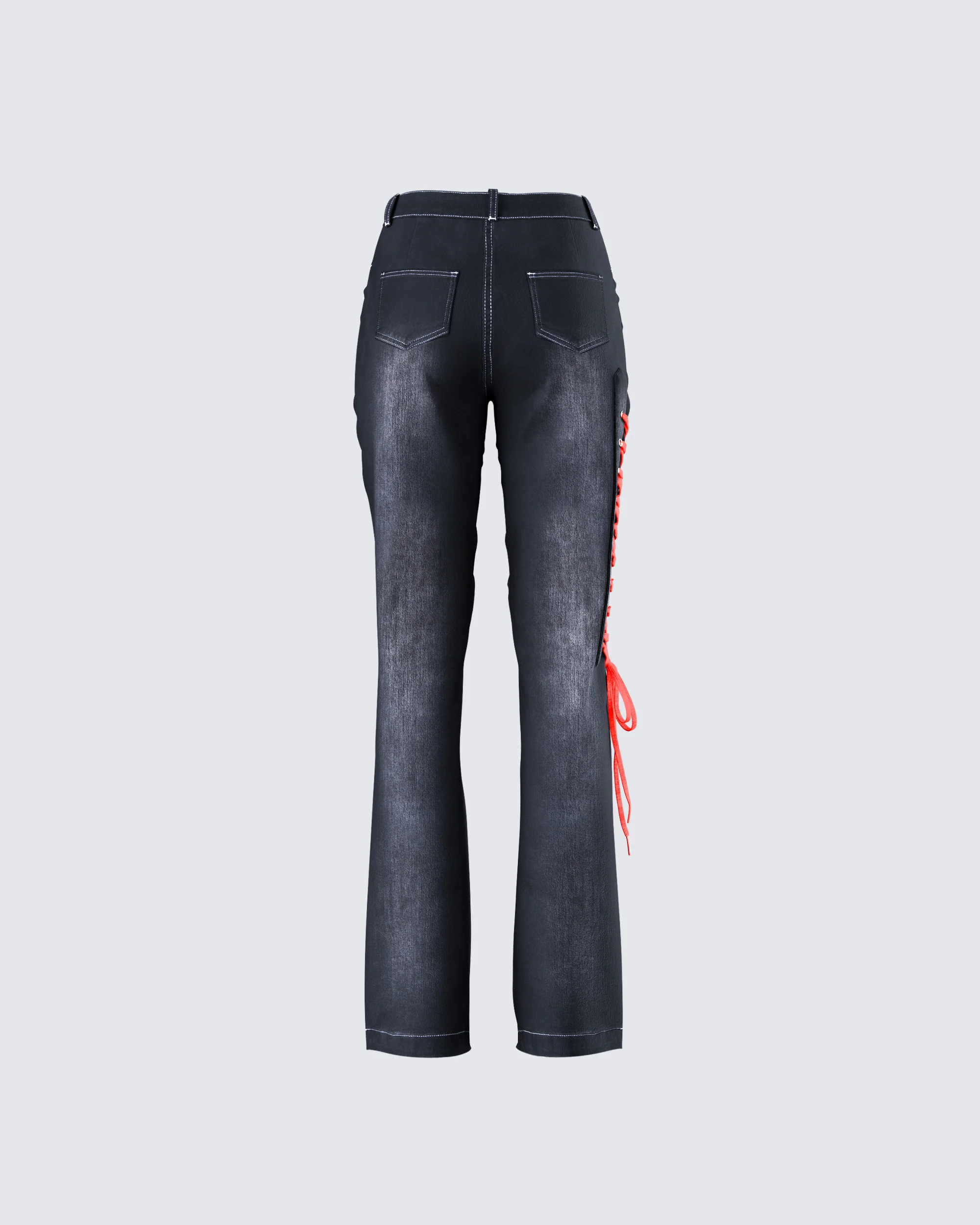 Salem Black Low Rise Denim Pant - Image 3