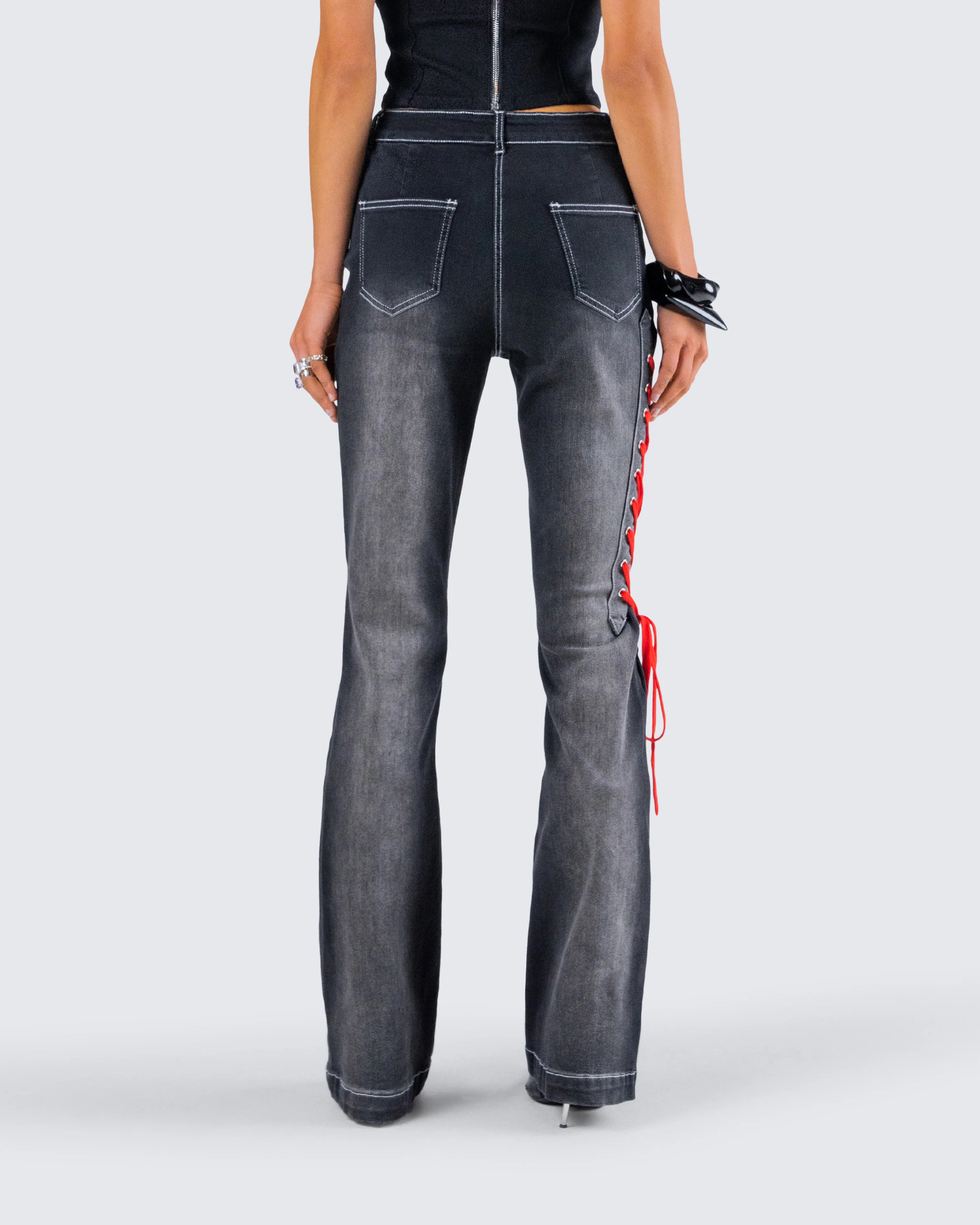 Salem Black Low Rise Denim Pant - Image 7