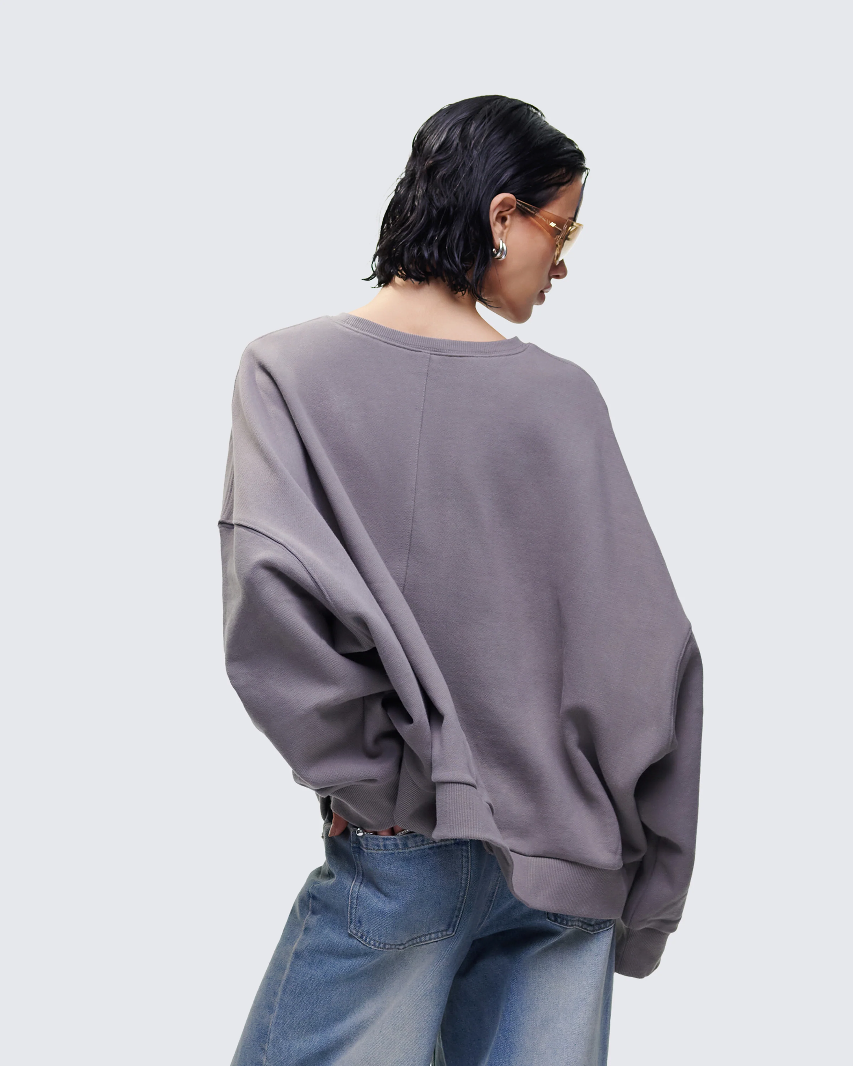 Salima Grey Oversized Sweater - Image 6