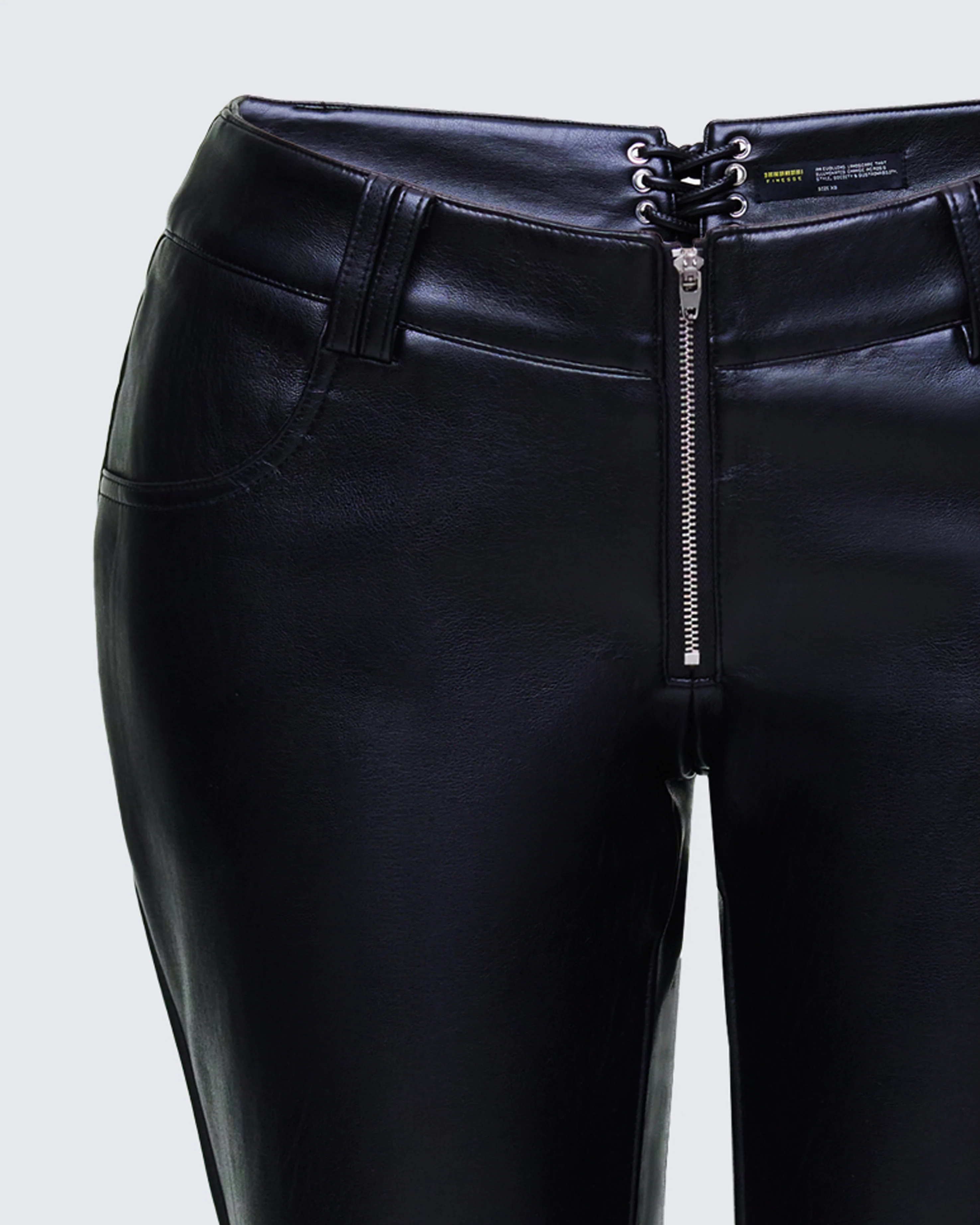 Salma Black Faux Lace Back Pants - Image 6