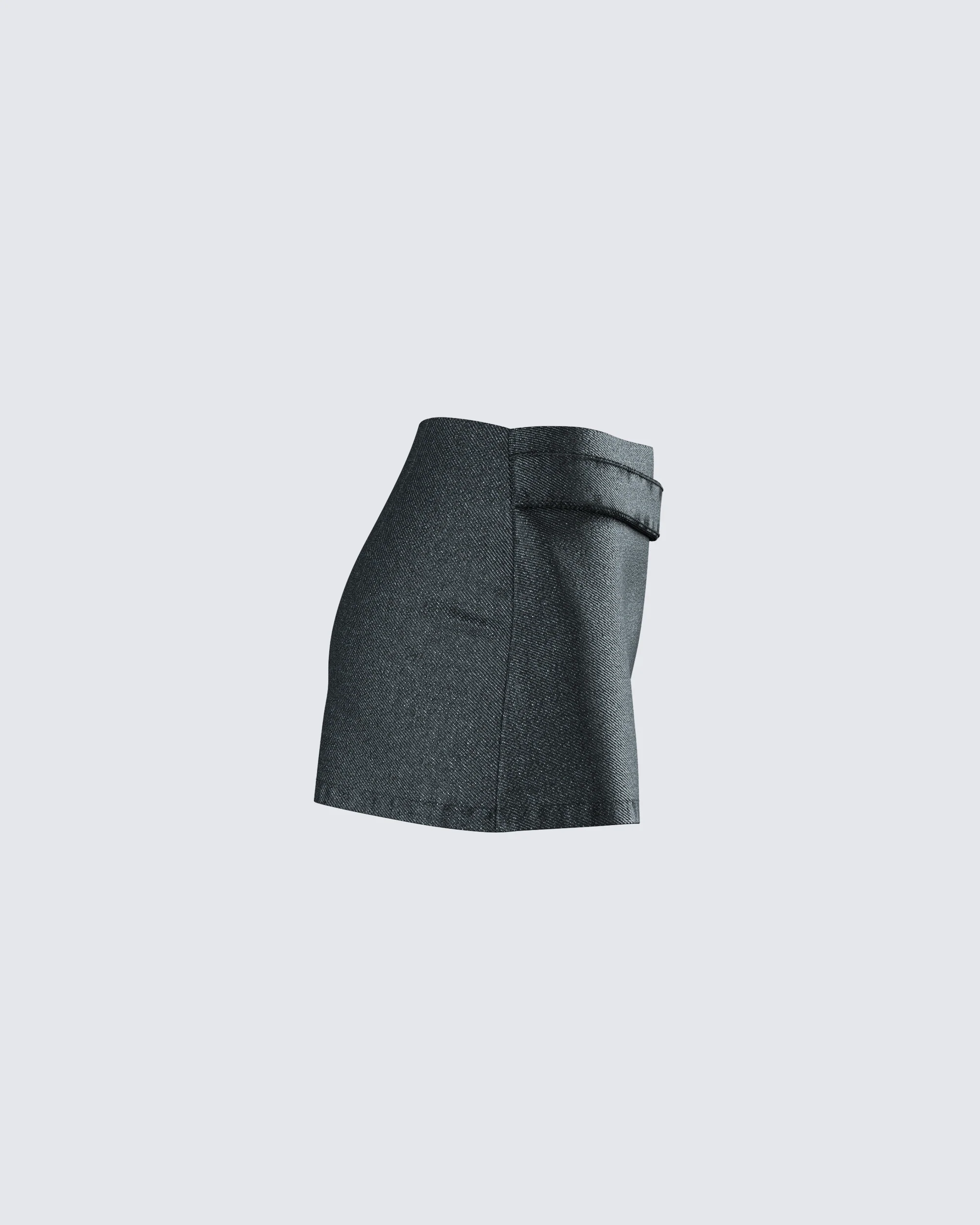 Sammy Black Belted Mini Skirt - Image 2