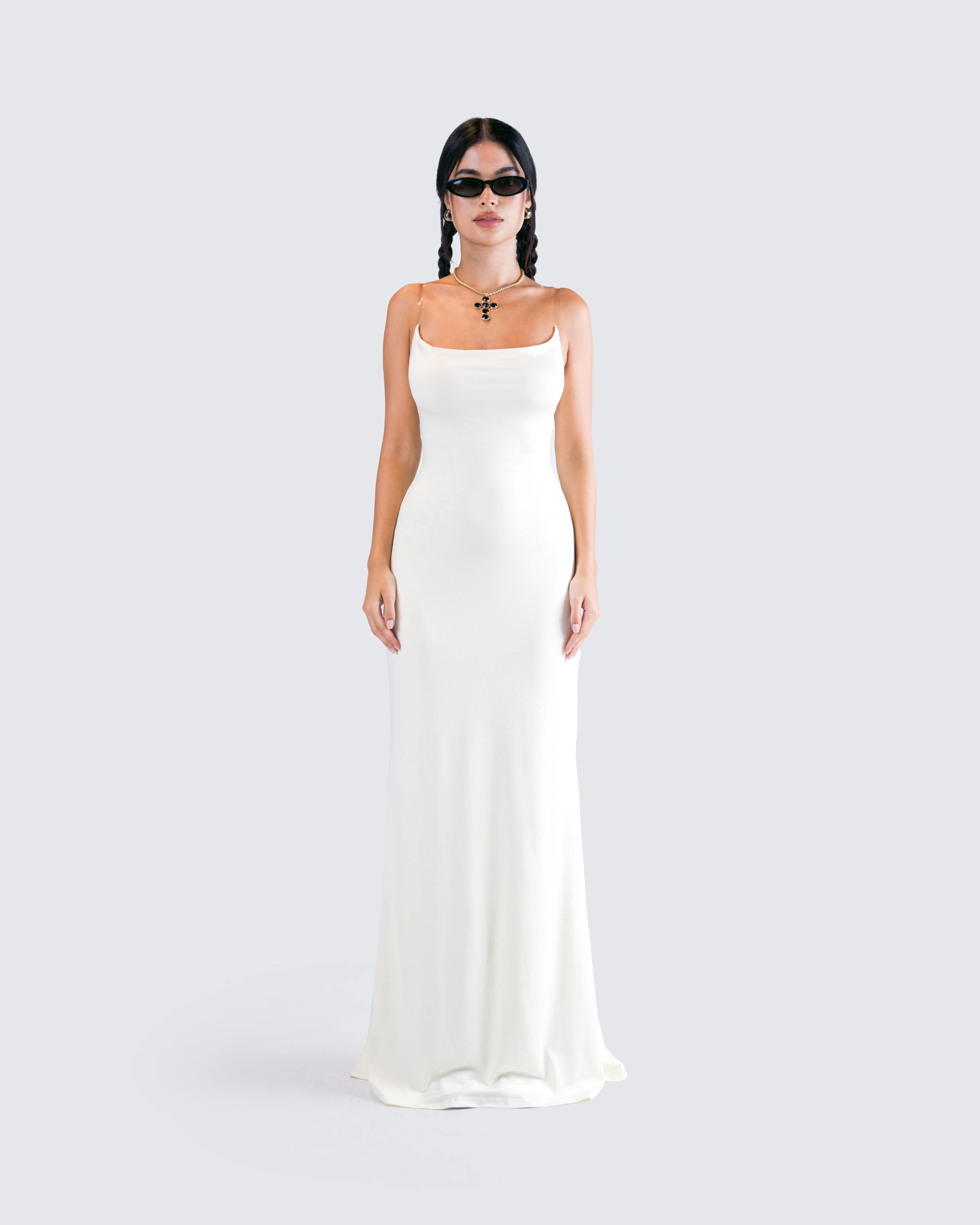 Sana Ivory Cowl Maxi Dress - Image 4