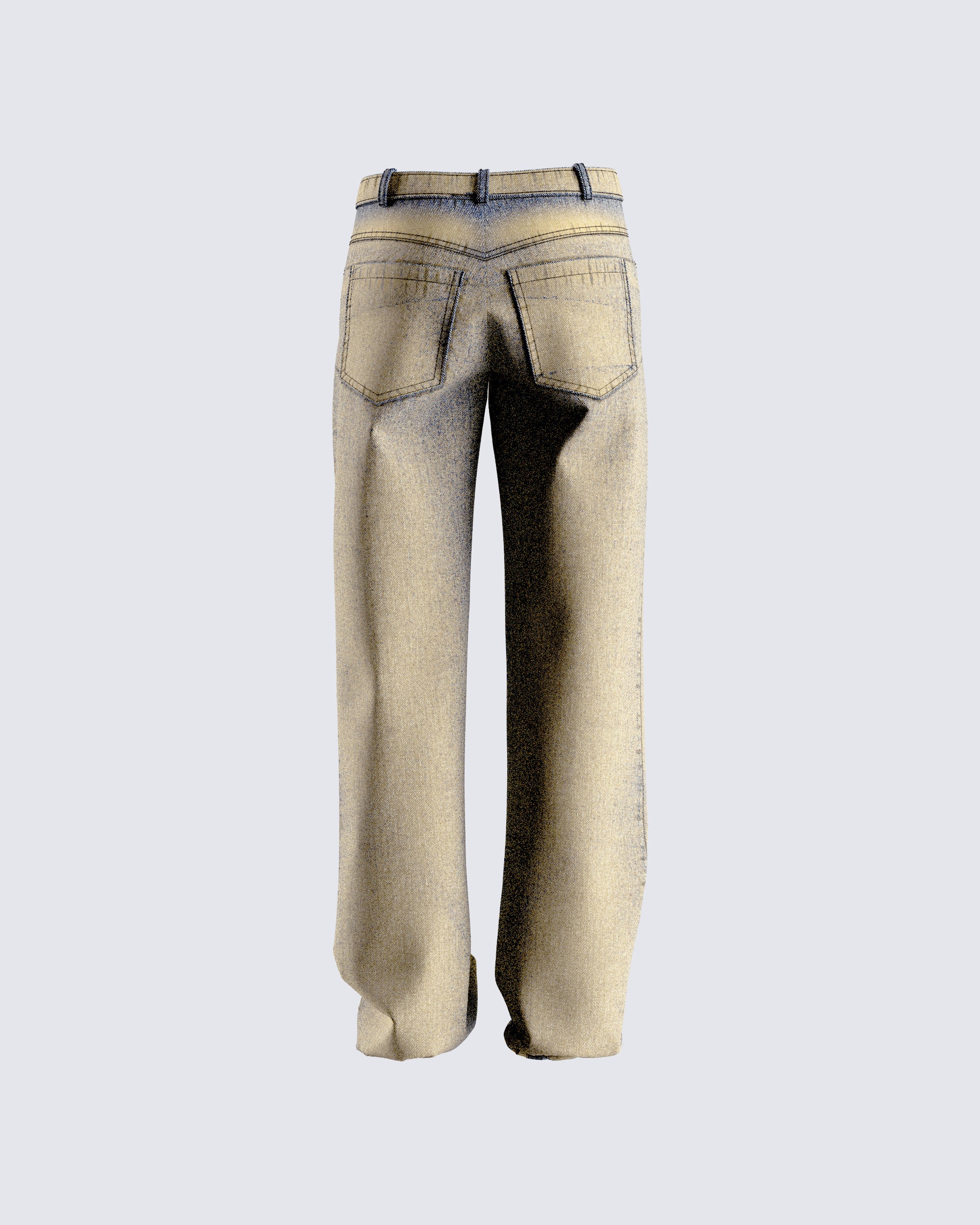 Sanvi Yellow Wash Stretch Jeans - Image 3