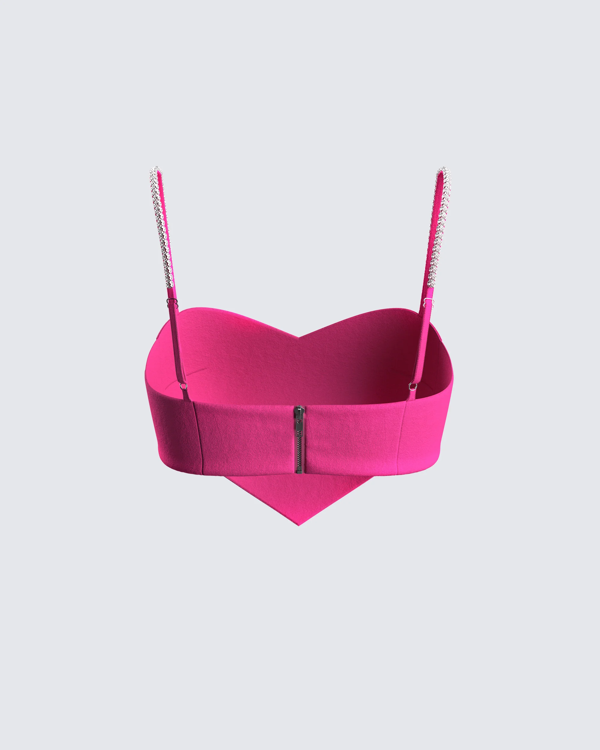 Sanya Pink Heart Crop Top - Image 3