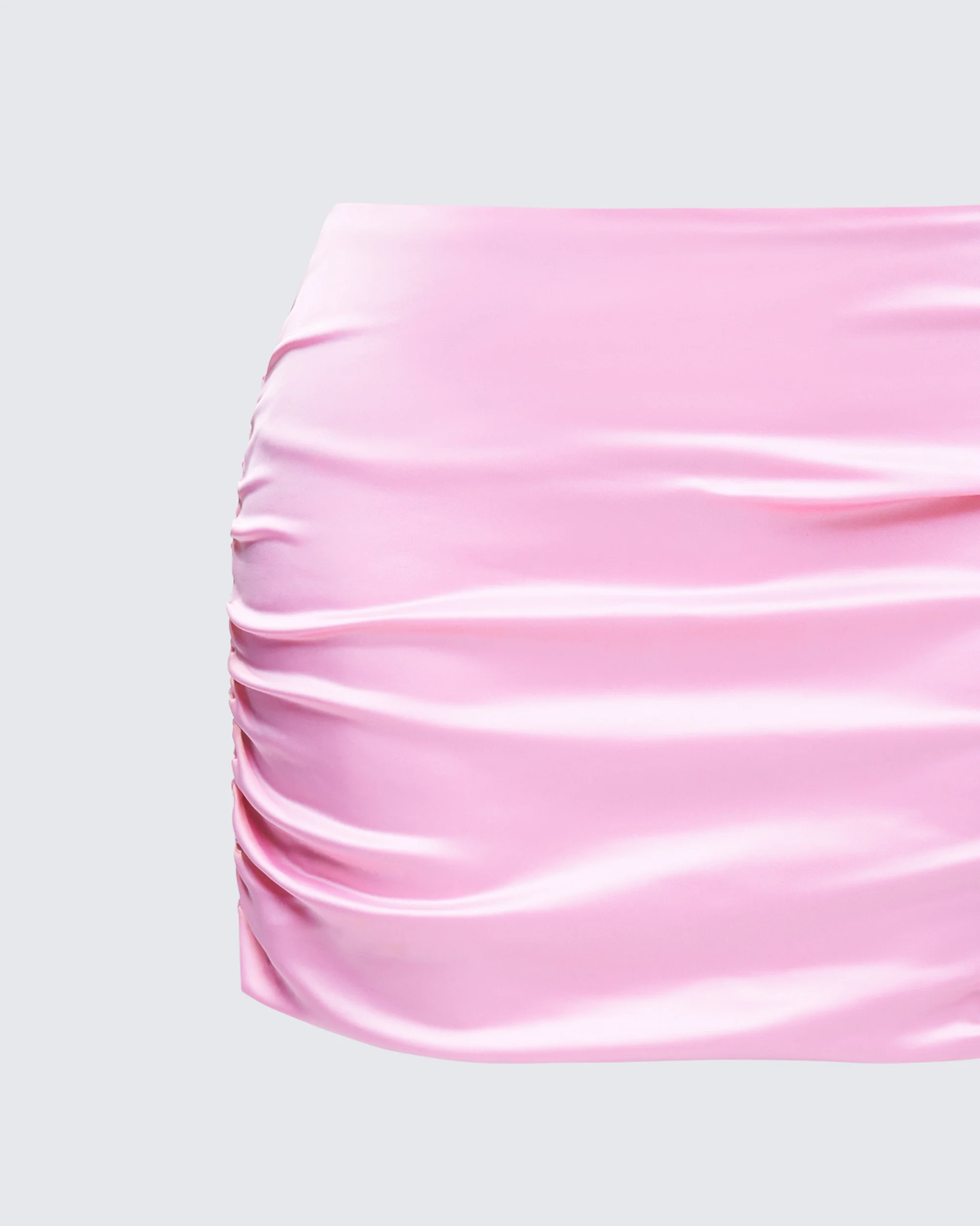 Saranna Pink Satin Micro Mini Skirt - Image 6