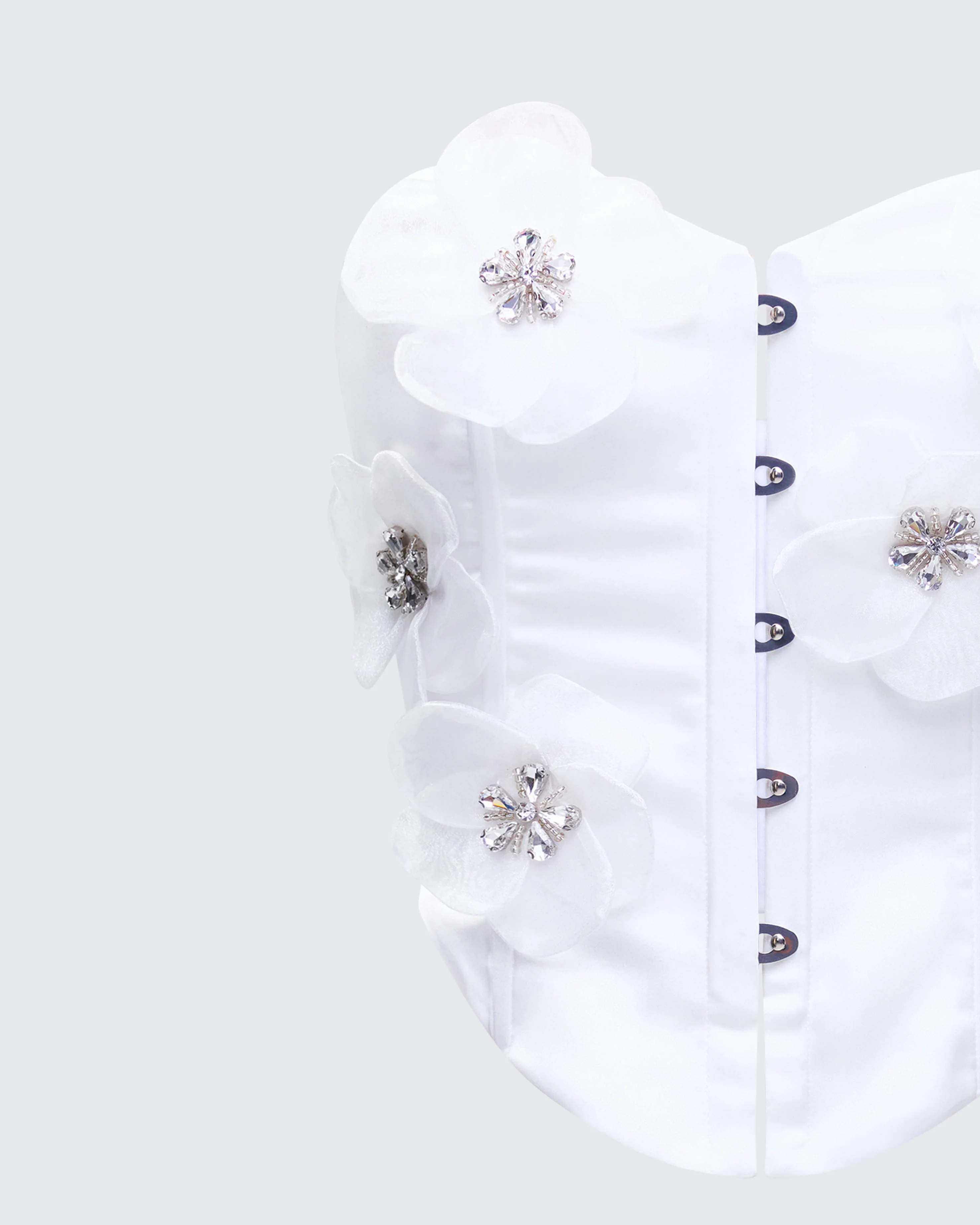 Saranna White Flower Corset - Image 6