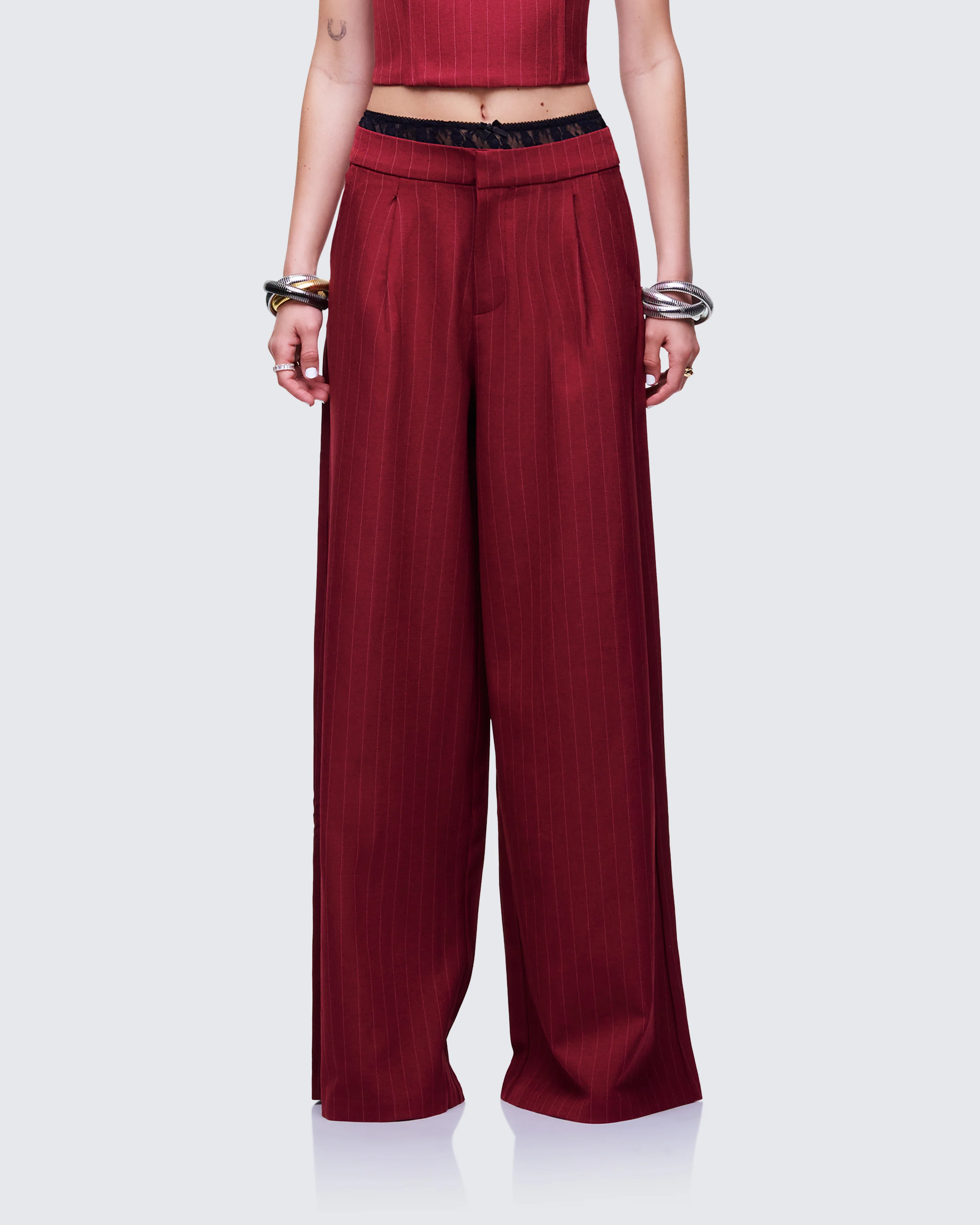Scarlette Red Pinstripe Pant - Image 2