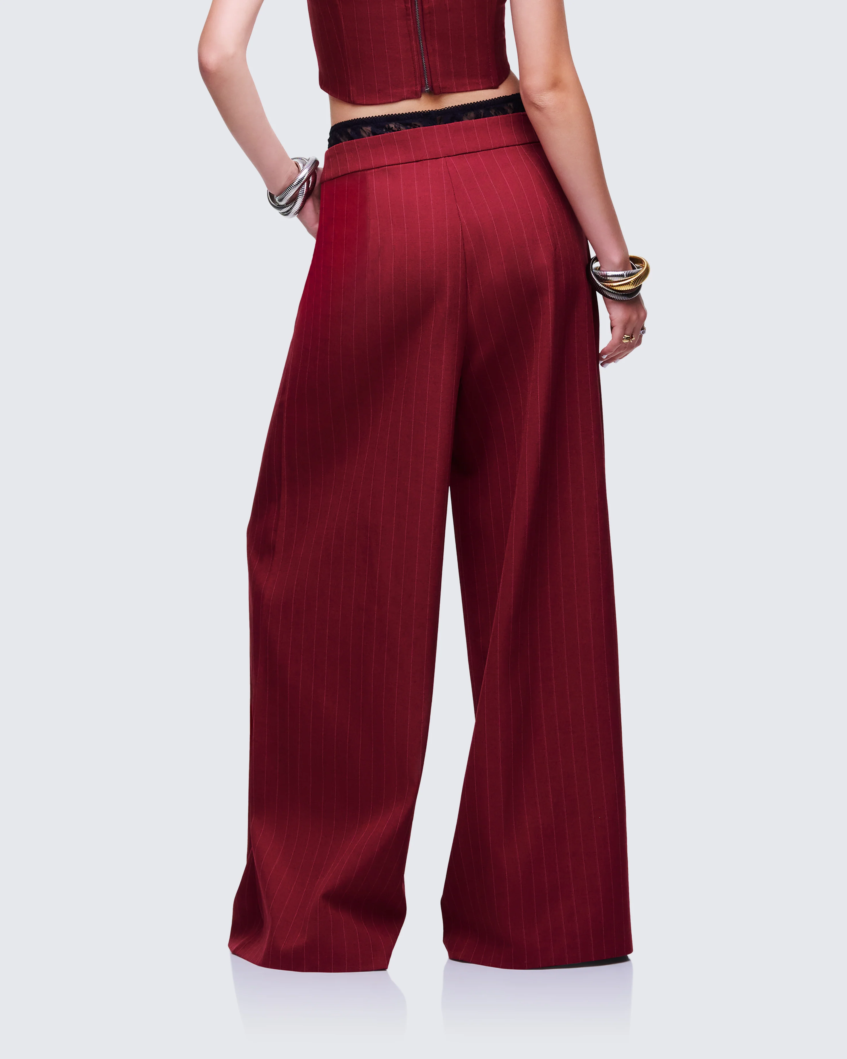 Scarlette Red Pinstripe Pant - Image 4