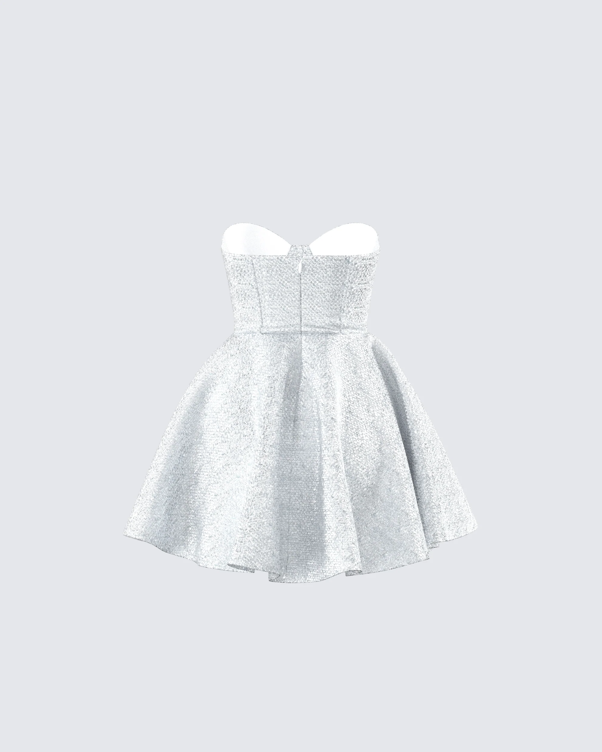 Sejal Silver Corset Mini Dress - Image 3