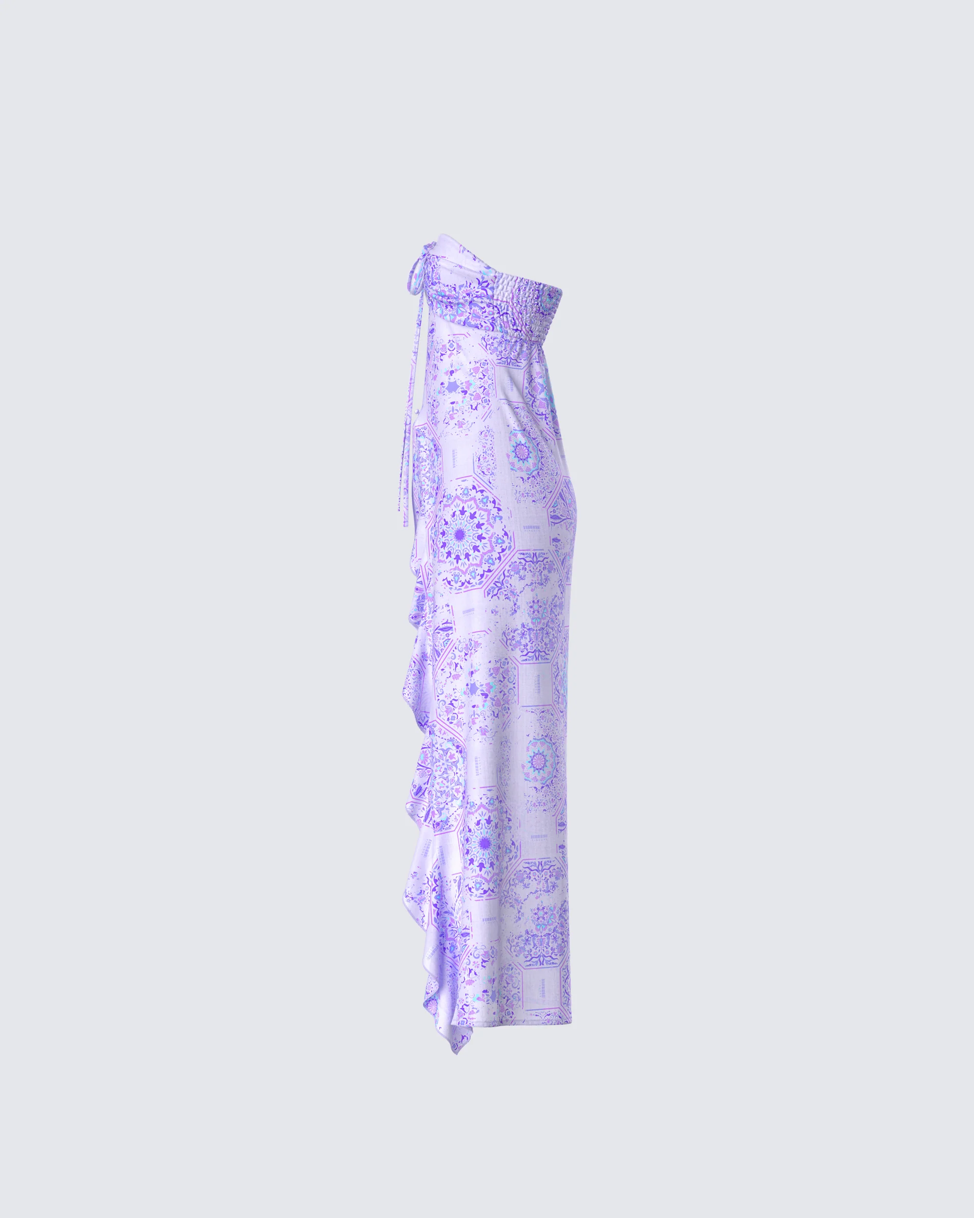 Sela Lavender Printed Midi Top - Image 2