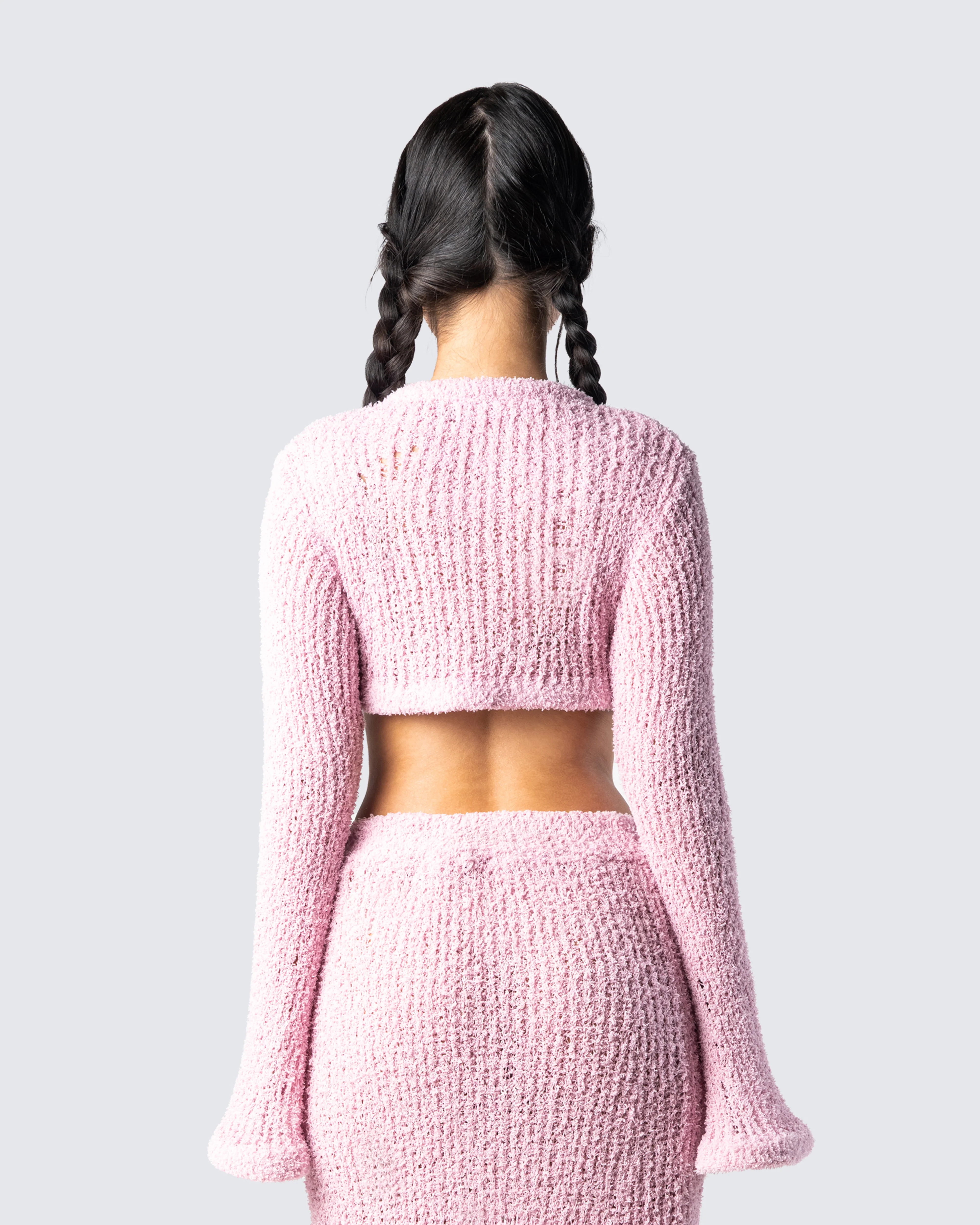 Senga Pink Cropped Sweater Top - Image 6