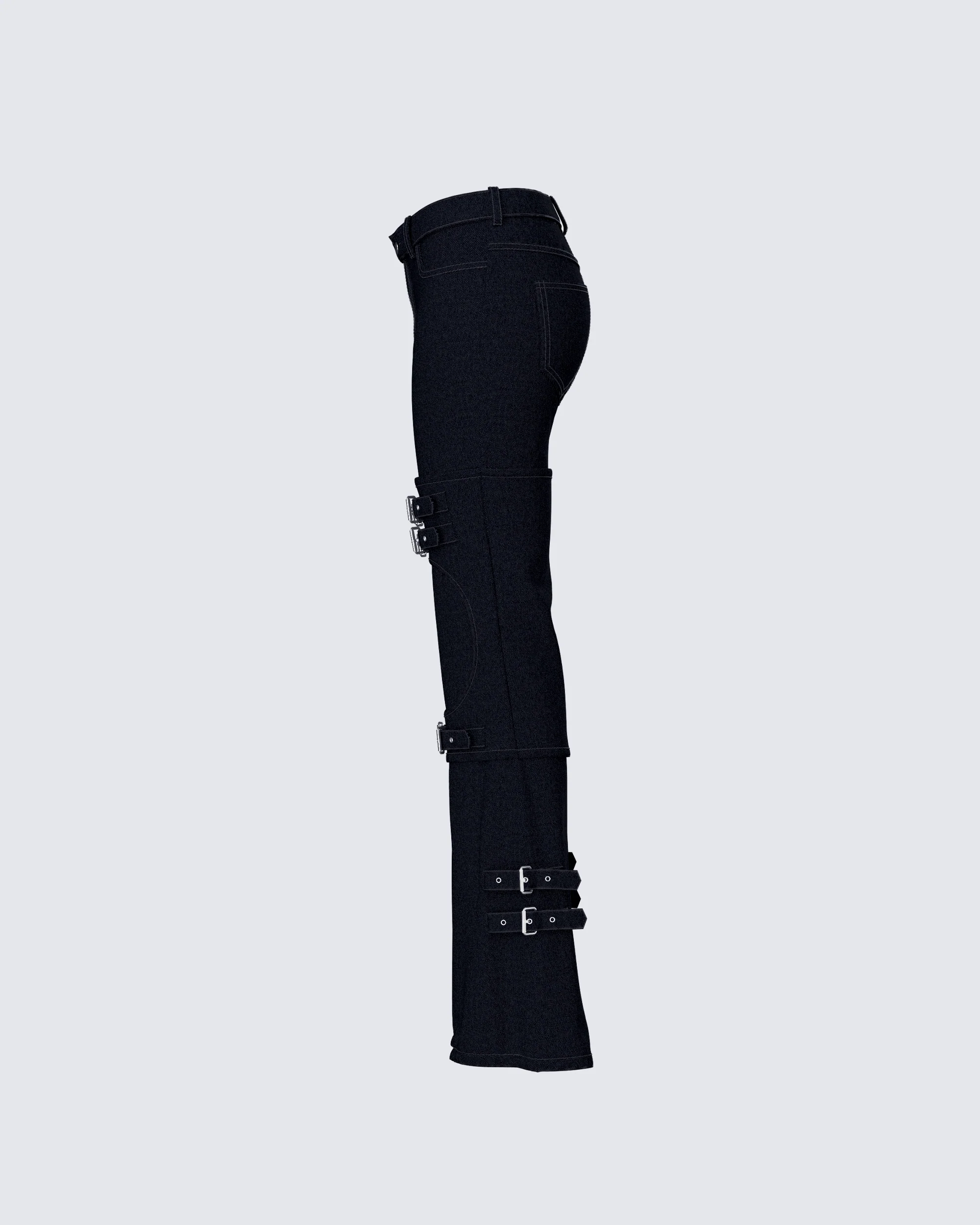 Serenity Black Denim Buckle Jean - Image 2