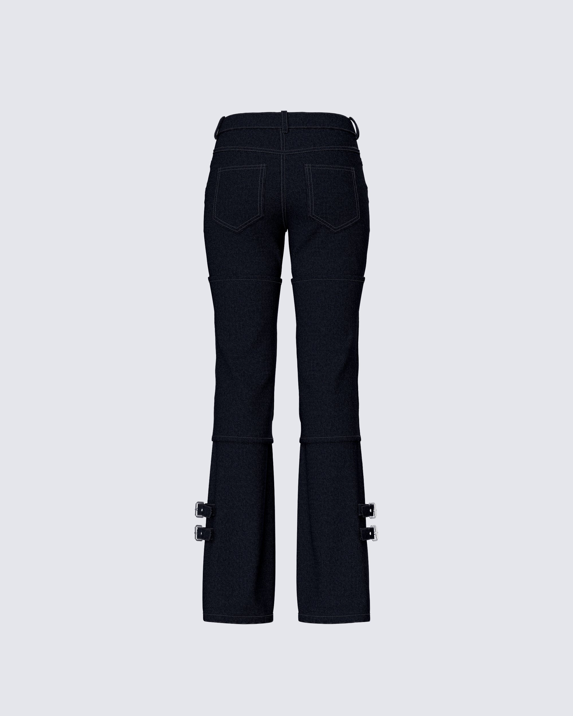 Serenity Black Denim Buckle Jean - Image 3