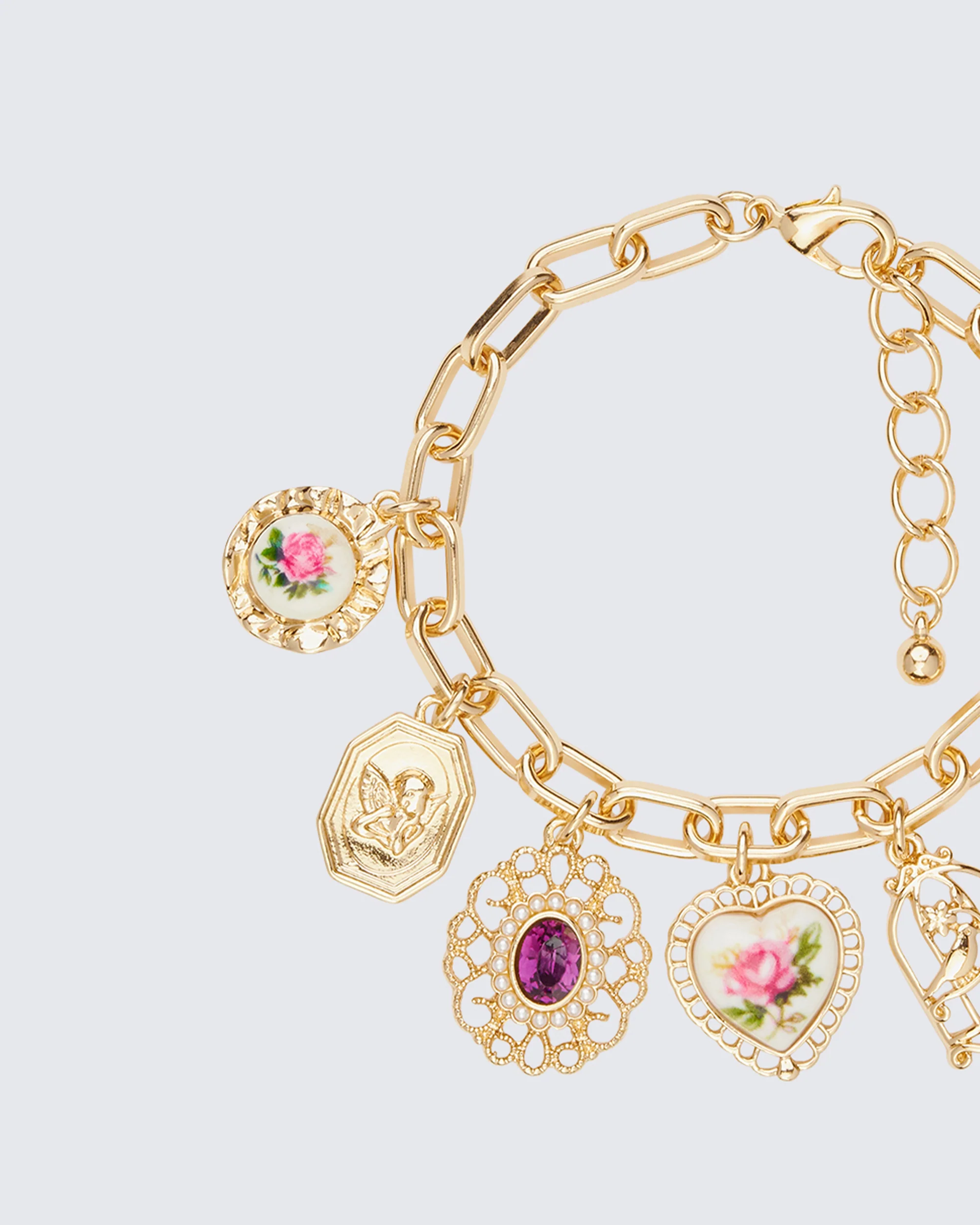 Sevyn Gold Multi Charm Bracelet - Image 2