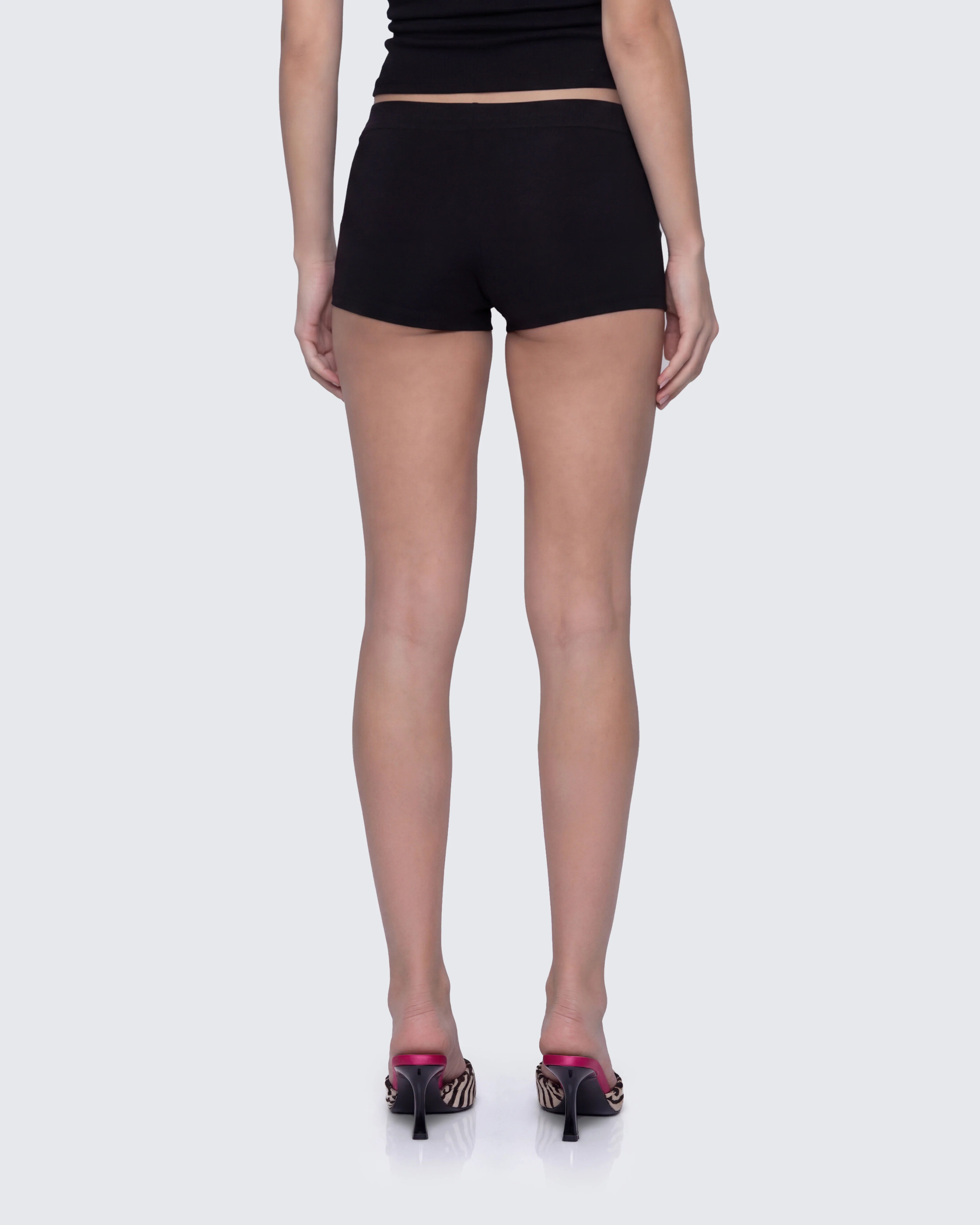 Shemoi Black Jersey Micro Shorts - Image 4