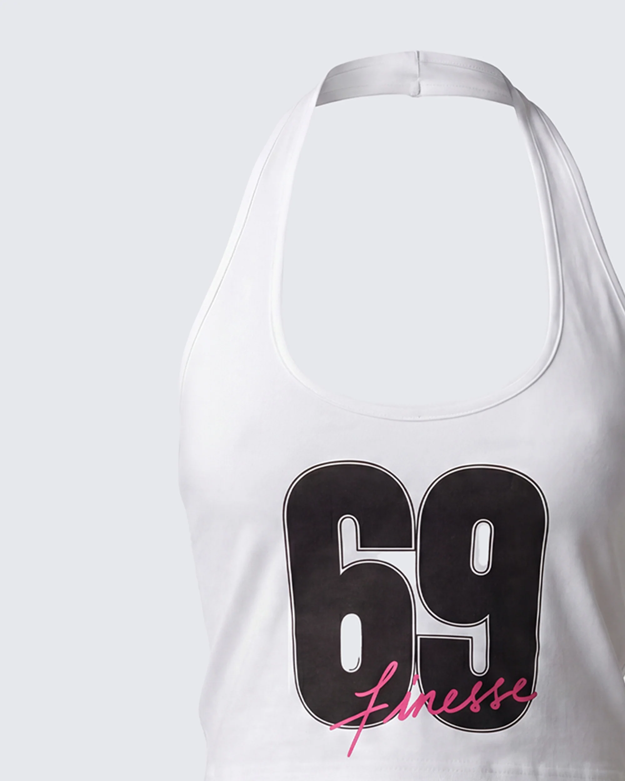 Shiloh White Graphic Halter Tank - Image 6