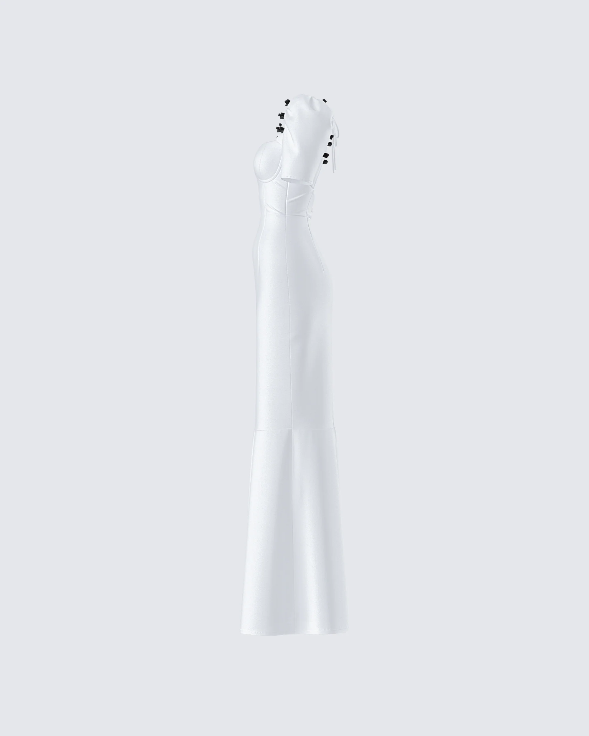 Sia White Puff Sleeve Maxi Dress - Image 2