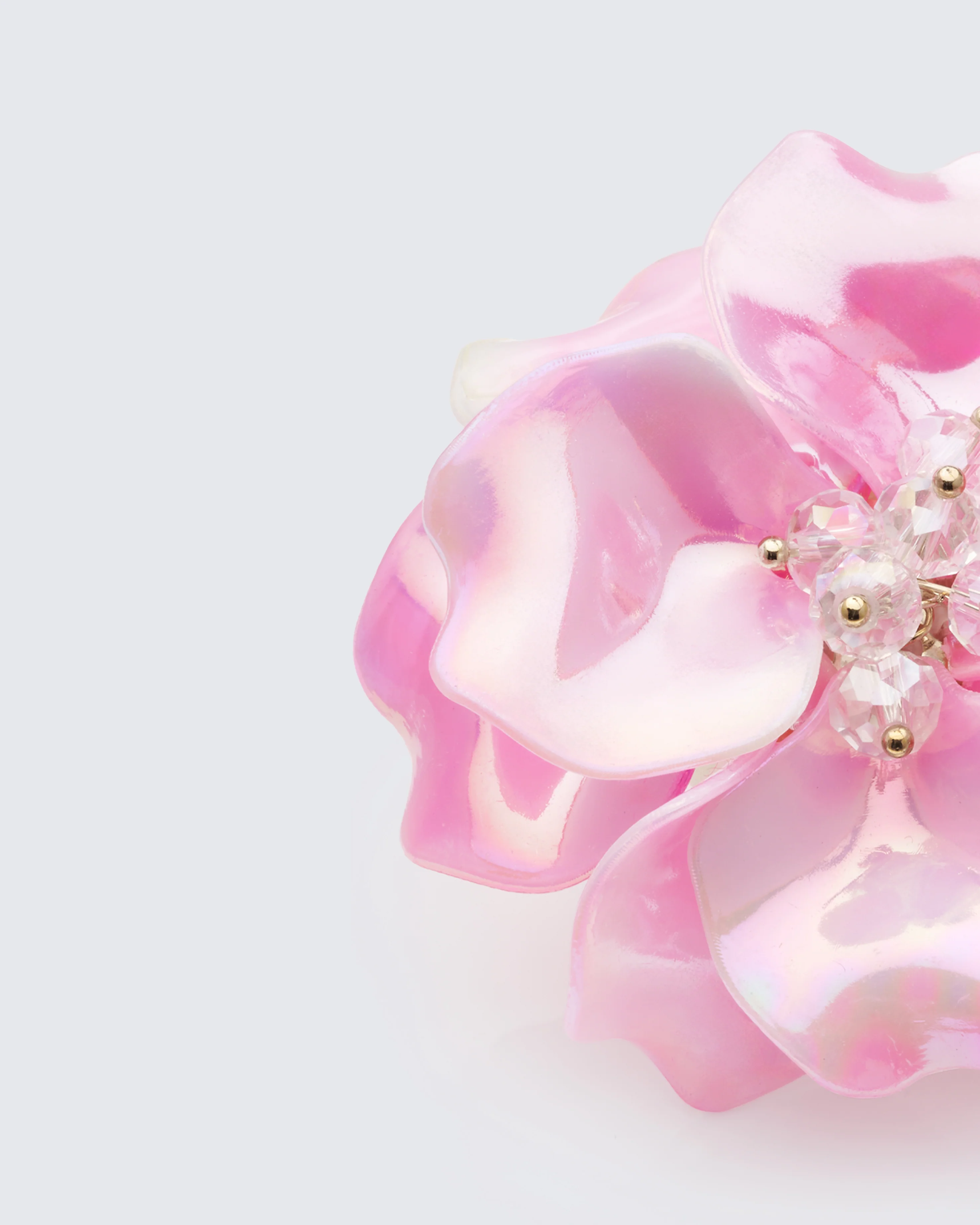 Signe Pink Sculpted Flower Ring - Image 3