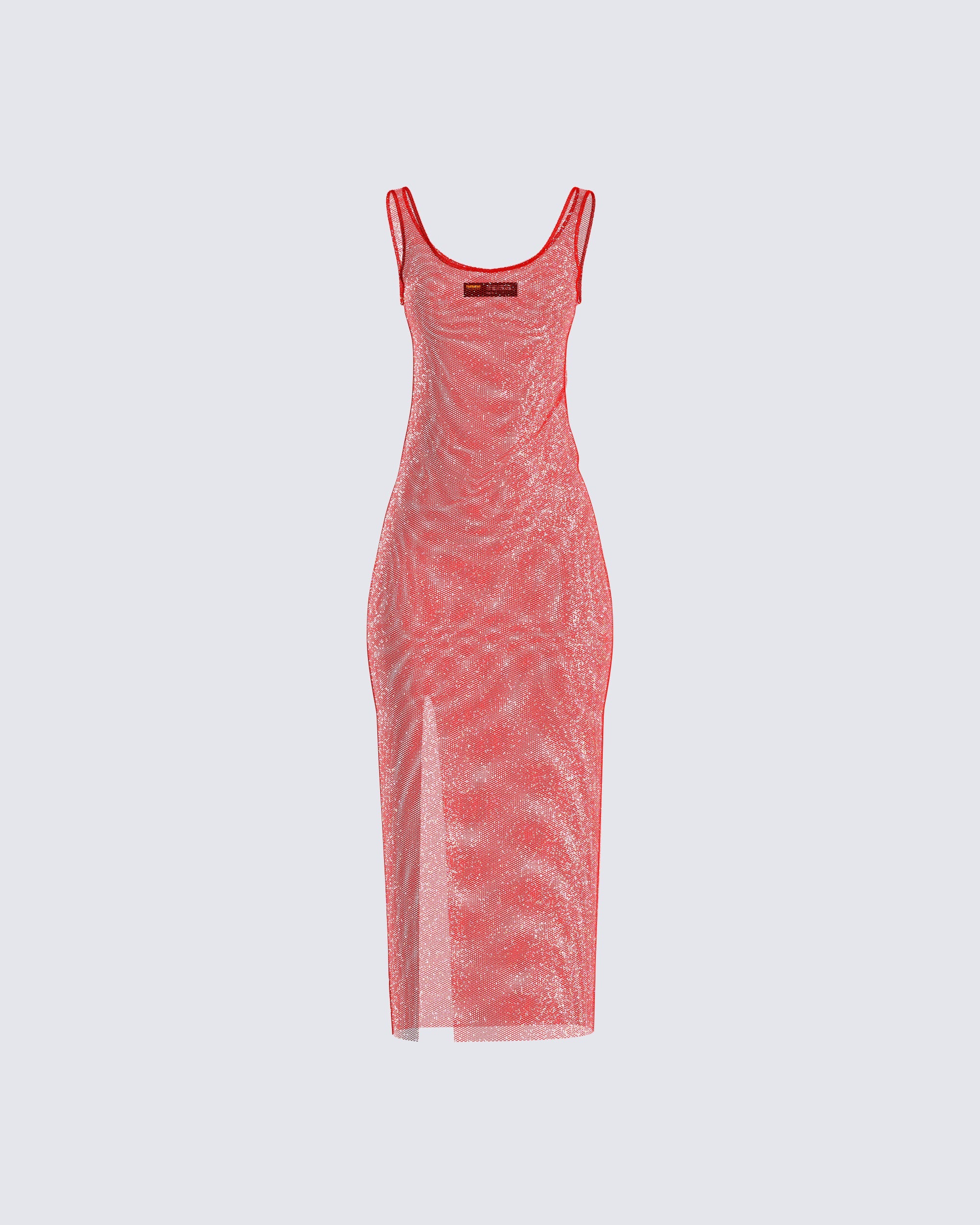 Skye Red Shimmer Dress - Image 2