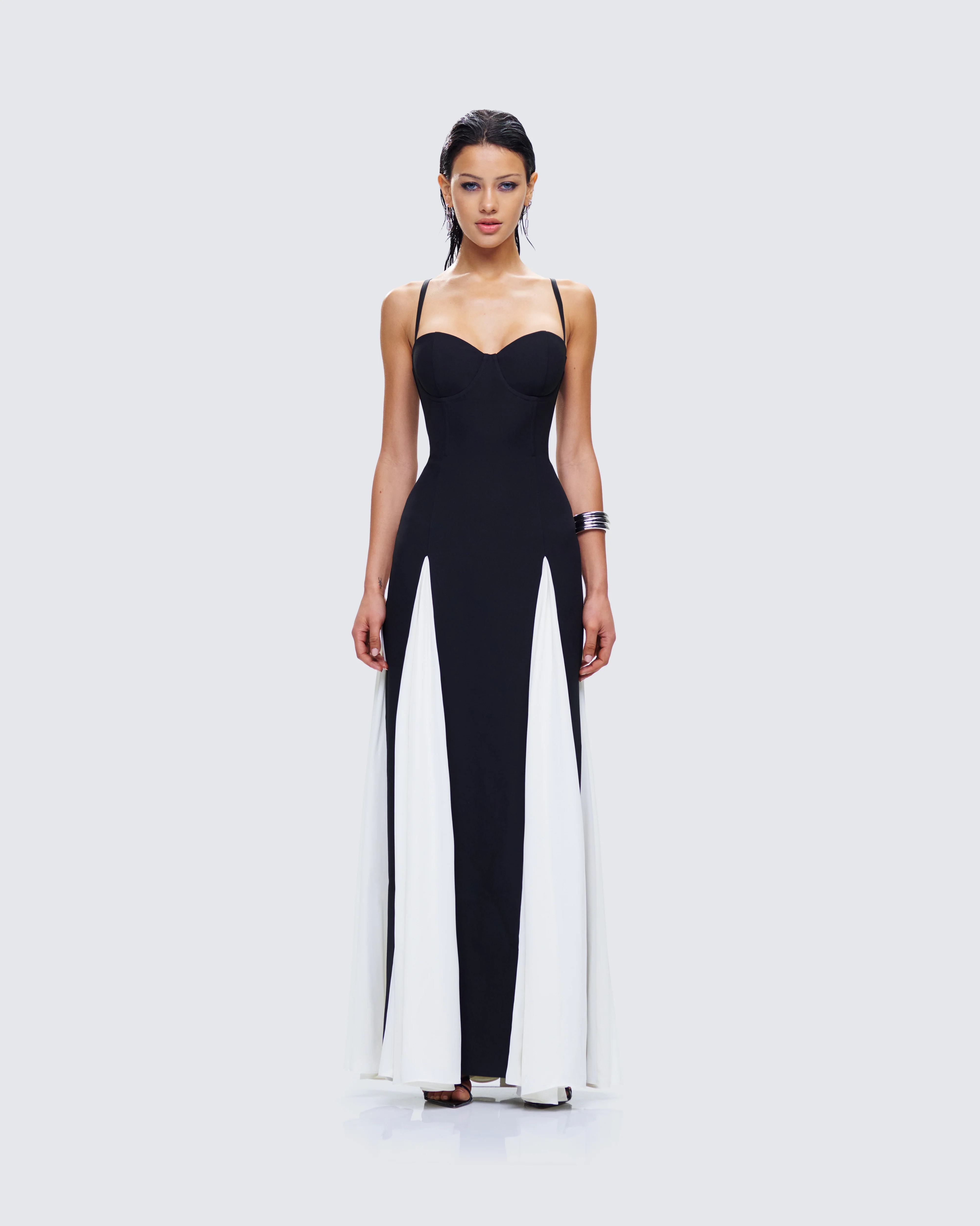 Skylah Black and White Gown - Image 4