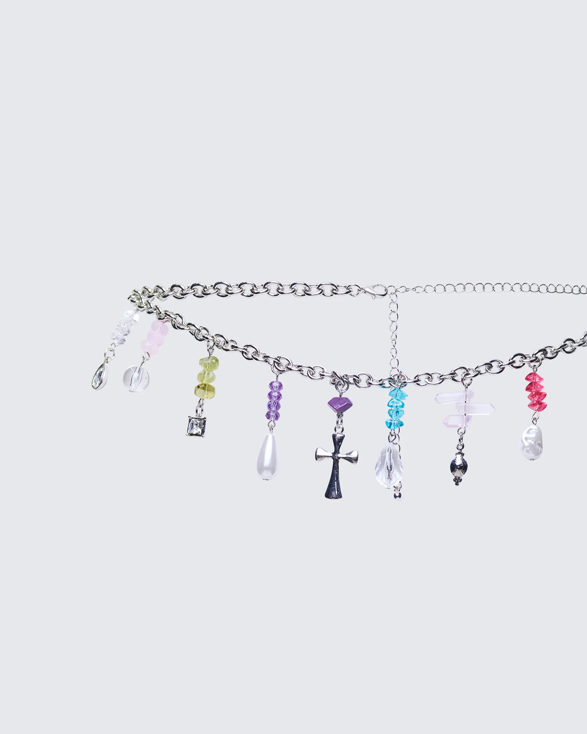 Solvine Silver Multi Charm Belly Chain - Image 2