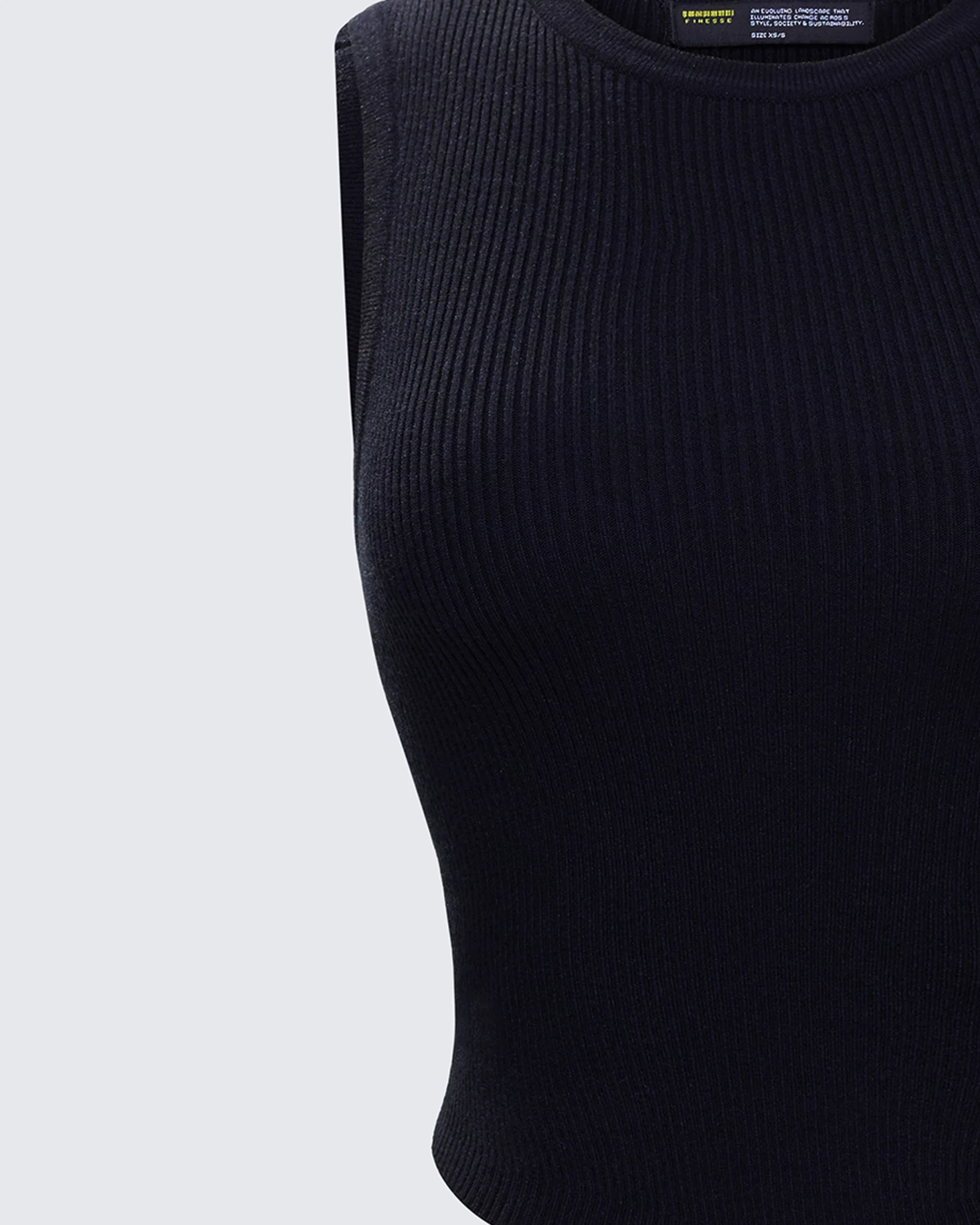 Sonny Black Rib Tank Top - Image 6