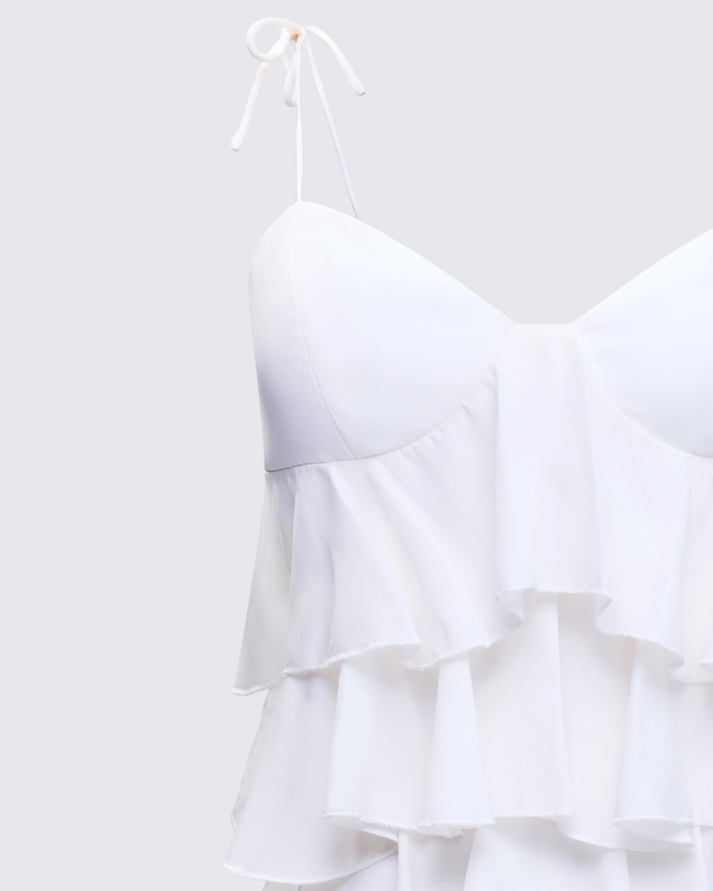 Sorel Ivory Tiered Ruffle Dress - Image 6