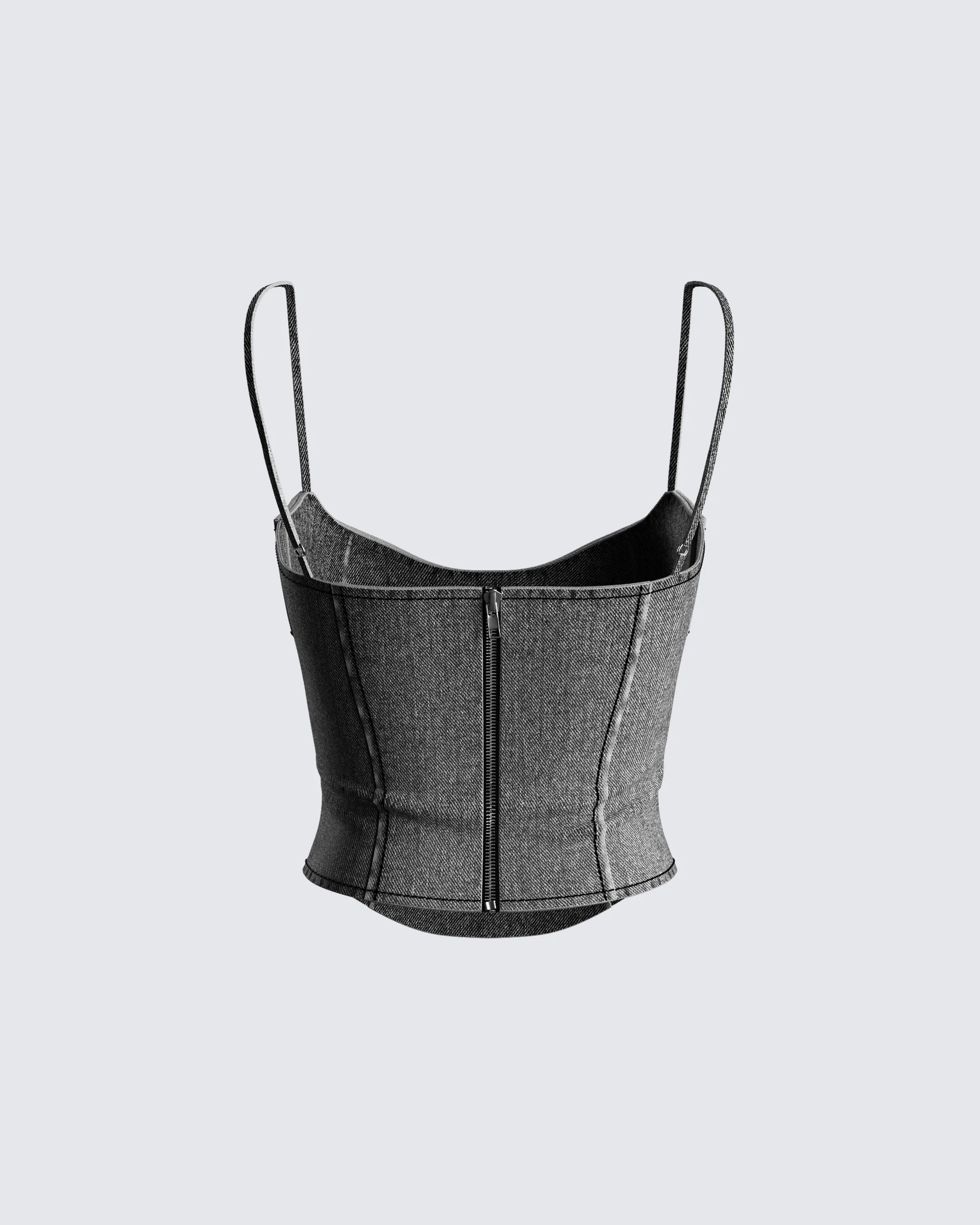 Stacey Grey Denim Cami Top - Image 3