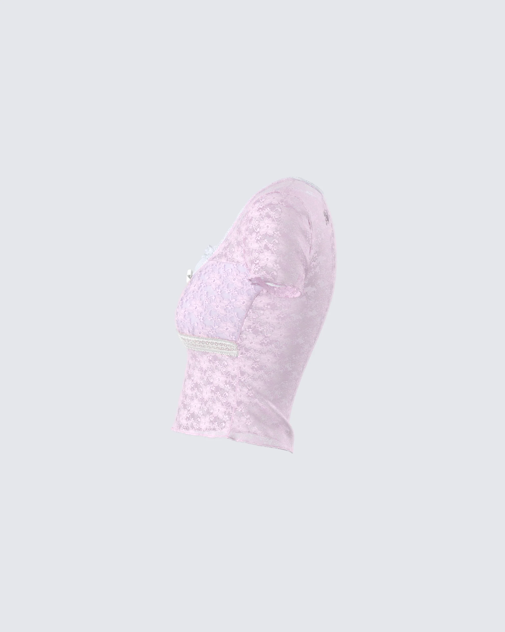 Stefanie Pink Lace Top - Image 2