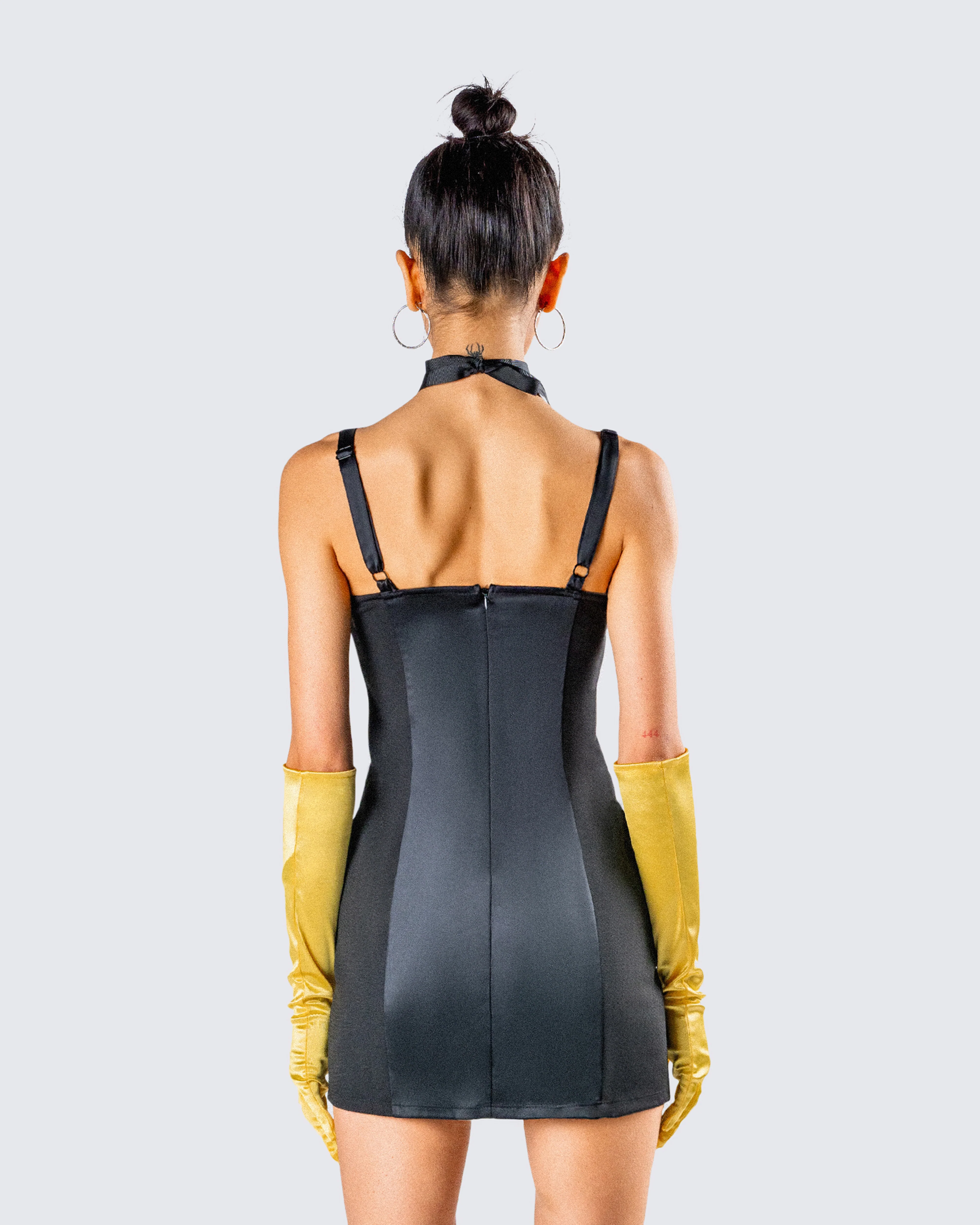 Surya Yellow Satin Gloves - Image 7