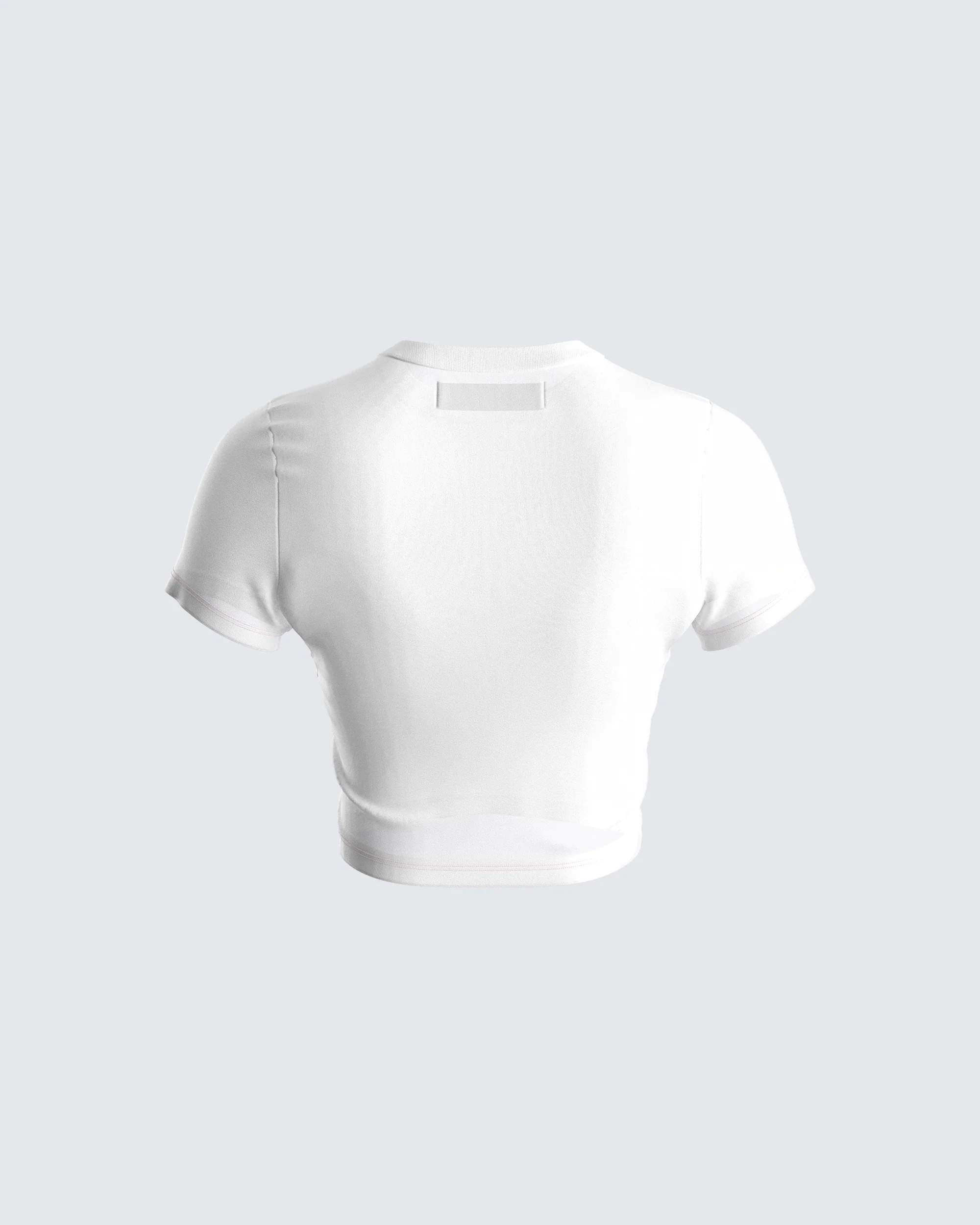 Suvi White Rhinestone Cropped Top - Image 3