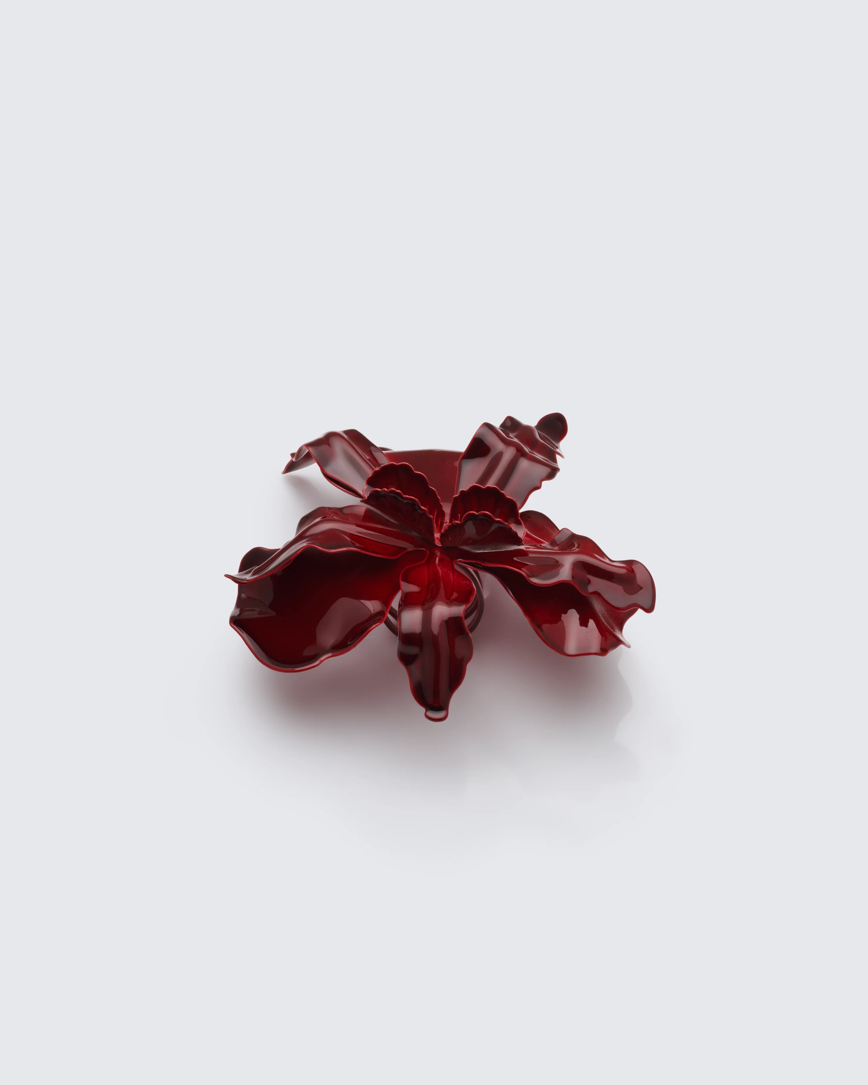 Svana Red Hibiscus Flower Adjustable Ring - Image 2