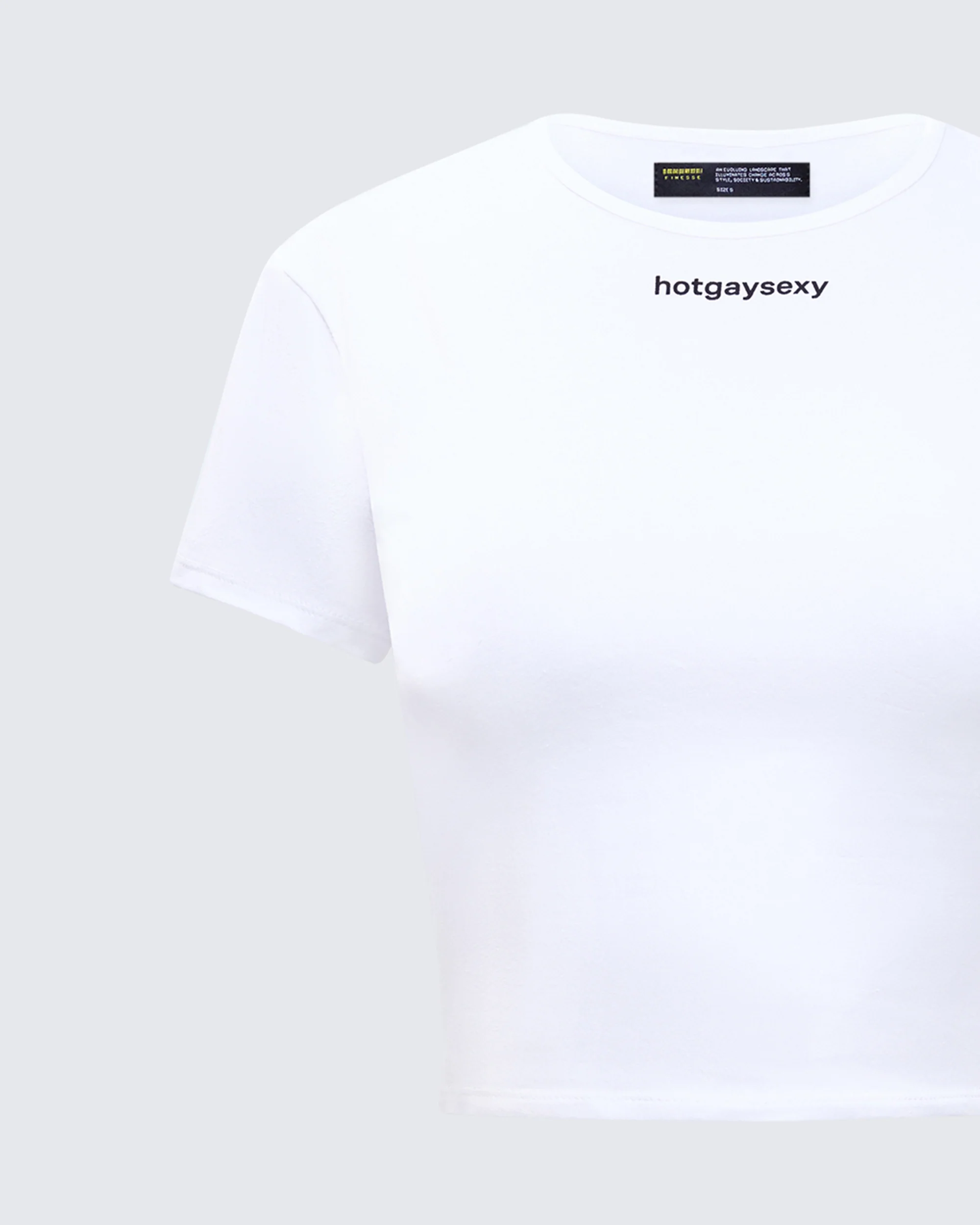 Swara White Slogan Baby Tee - Image 6