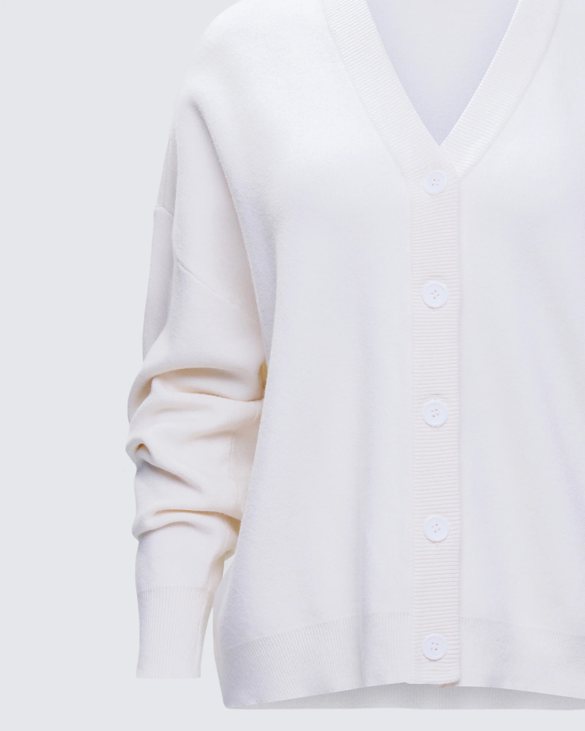 Sylvana Cream Knit Button Down Cardigan - Image 6