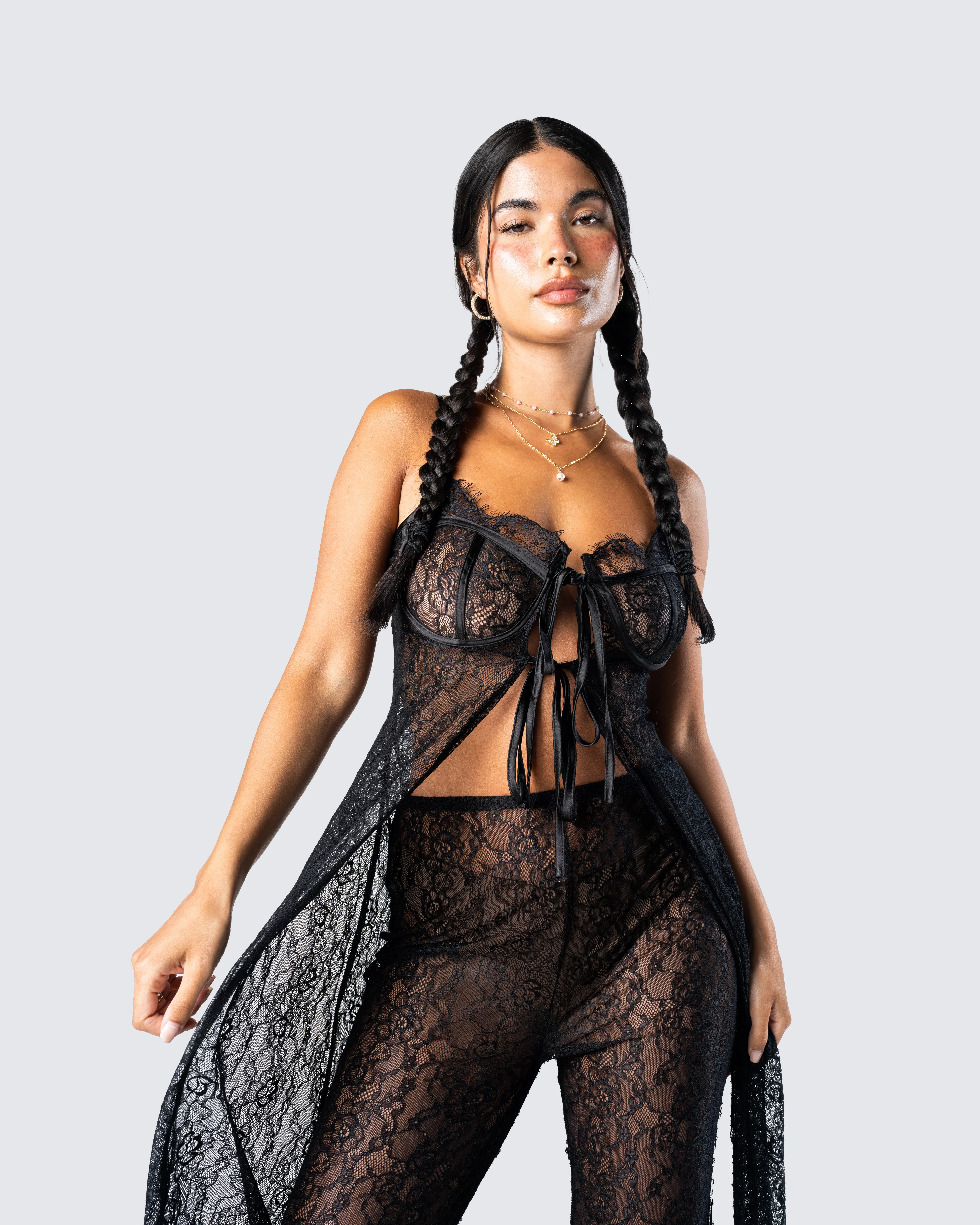 Sylvia Black Lace Legging Pant - Image 7